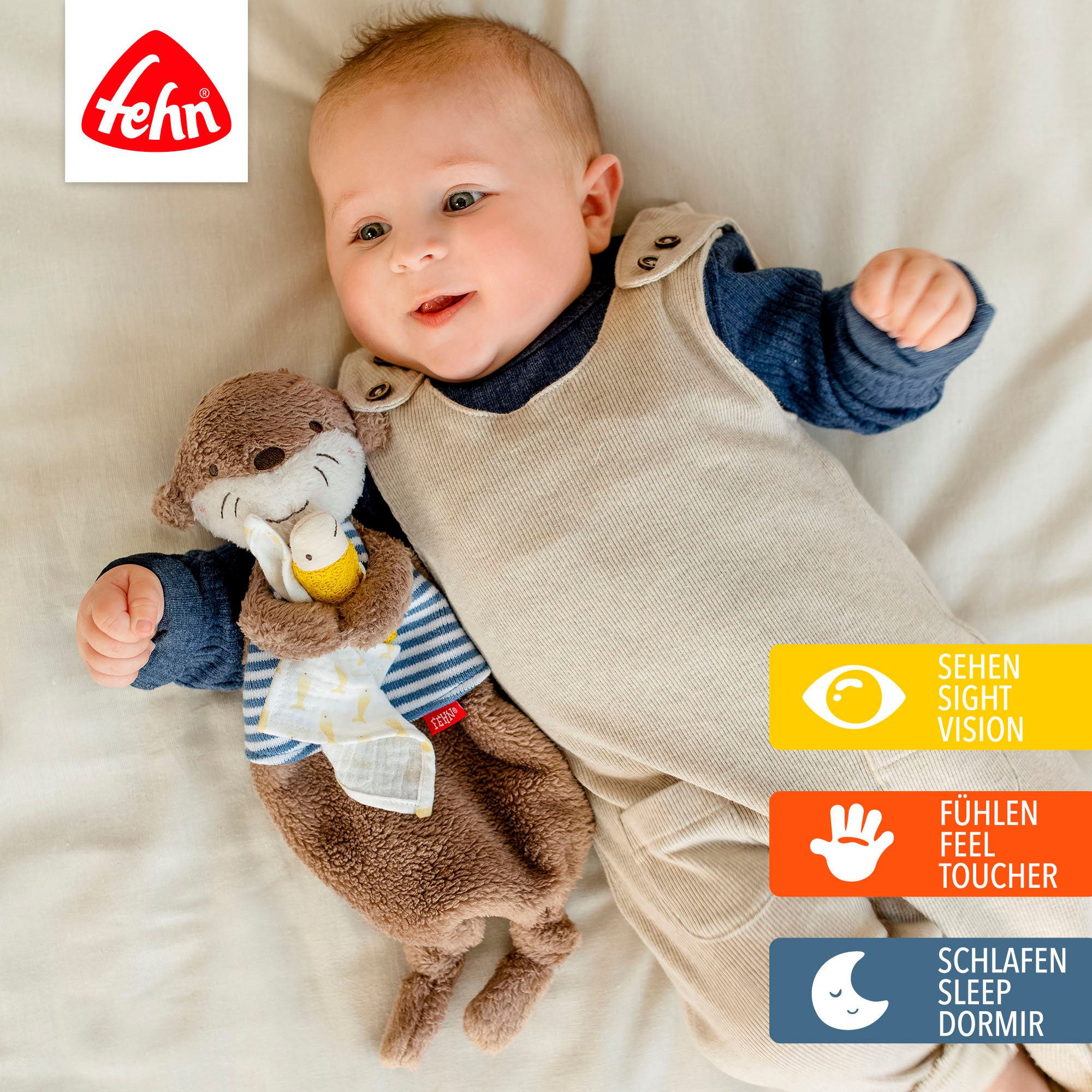 Fehn Knuffeldoek Otter Theo