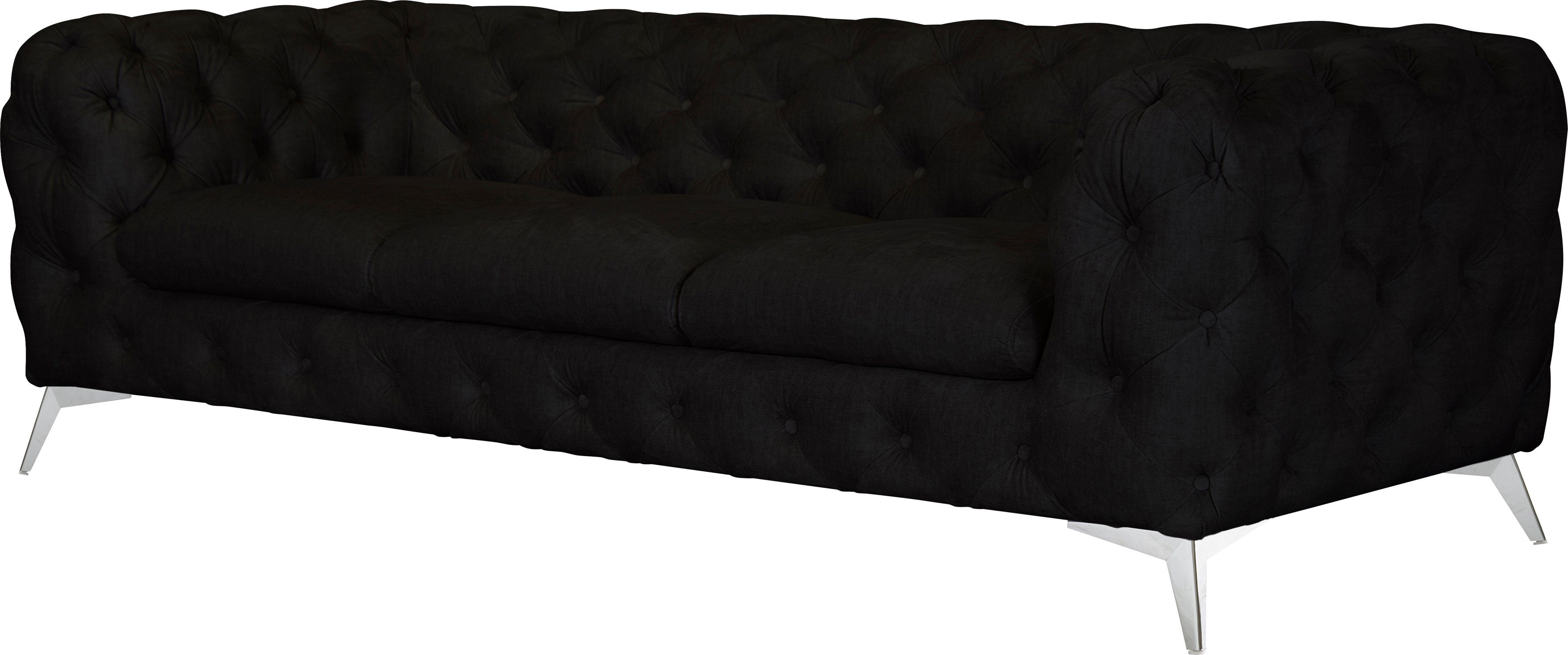Leonique Chesterfield-bank Glynis luxueuze capitonnage, moderne chesterfield look, kleur van de poten ter keuze
