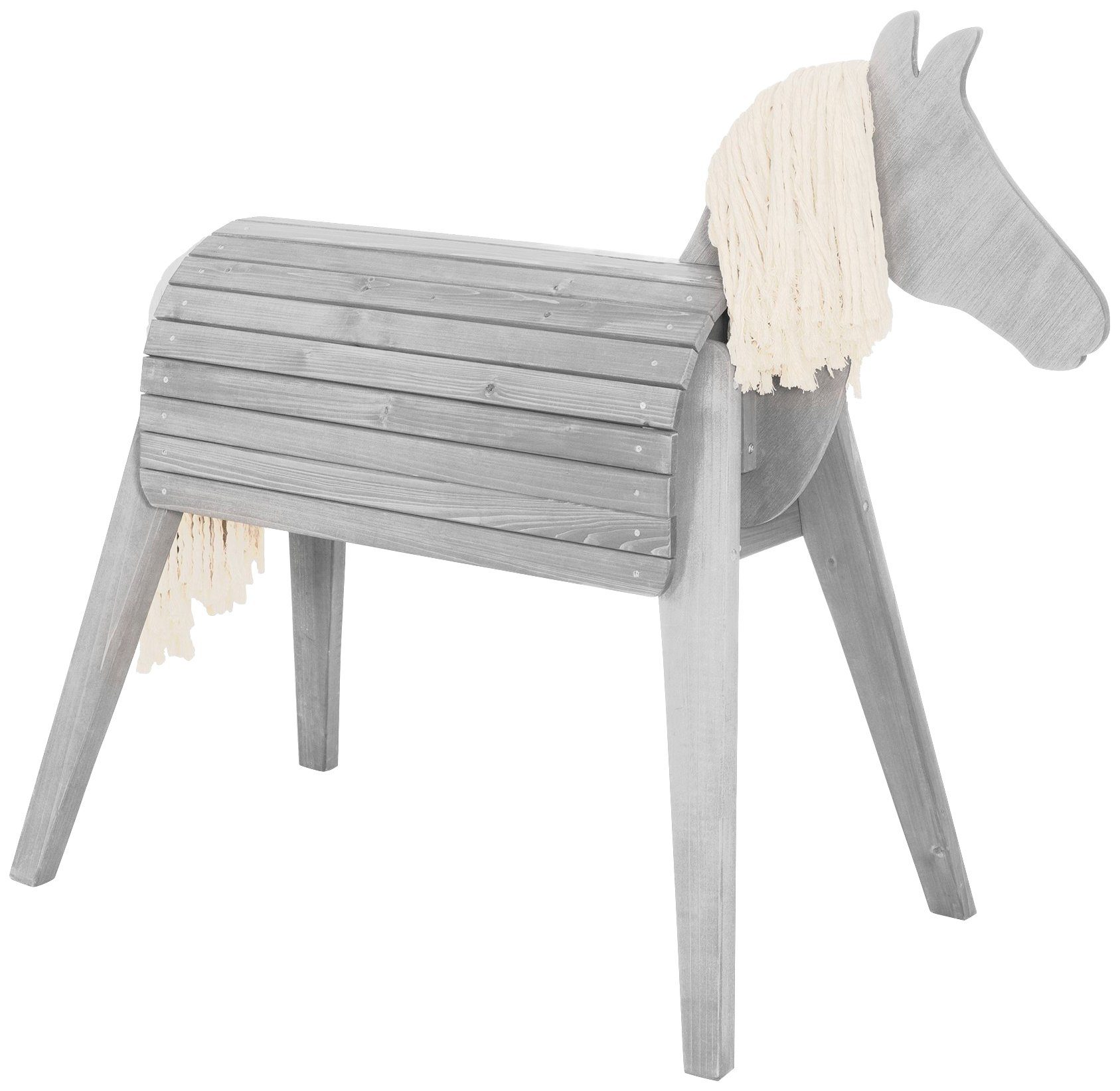 Roba® Houten paard Speelpaard Tuinpaard, HxBxD: 123 x 65 x 153 cm, zithoogte: 89 cm