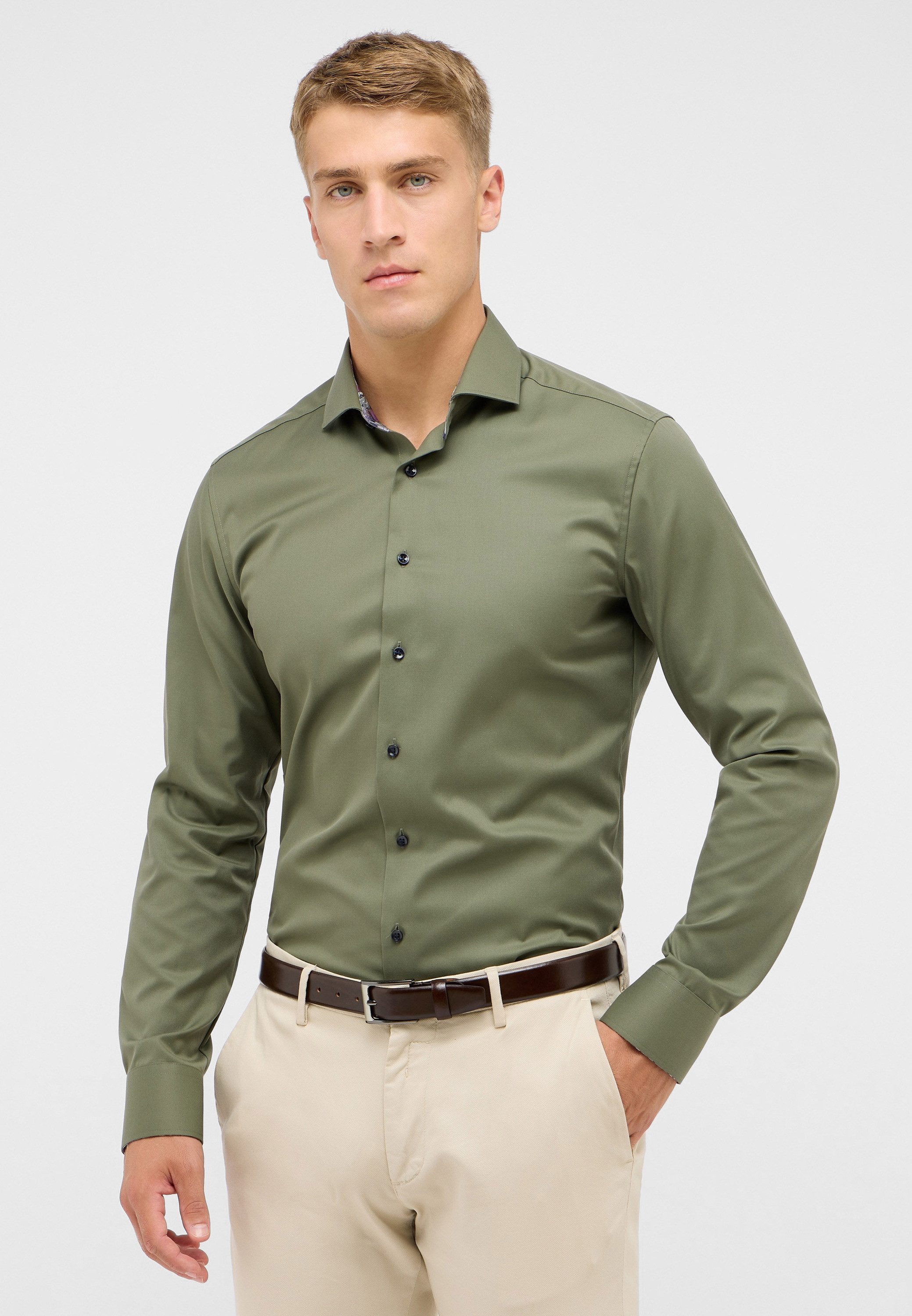 Eterna Overhemd met lange mouwen Slim fit