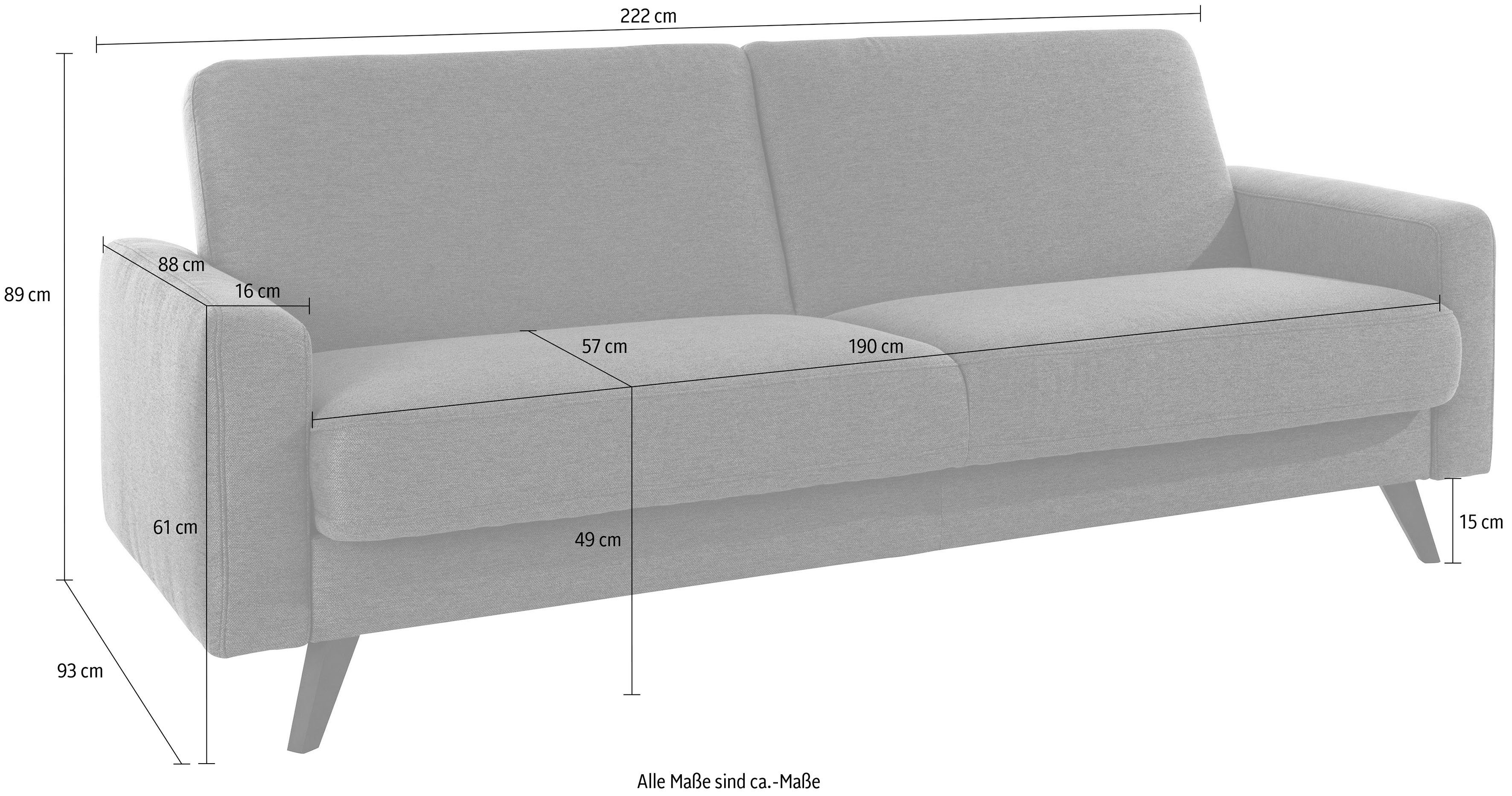 exxpo - sofa fashion 3-zitsbank Samso, elegant en comfortabel, geweldig zitcomfort, slaapbank Kipbank, inclusief bedfunctie en bedlade, comfortabele zithoogte 49 cm