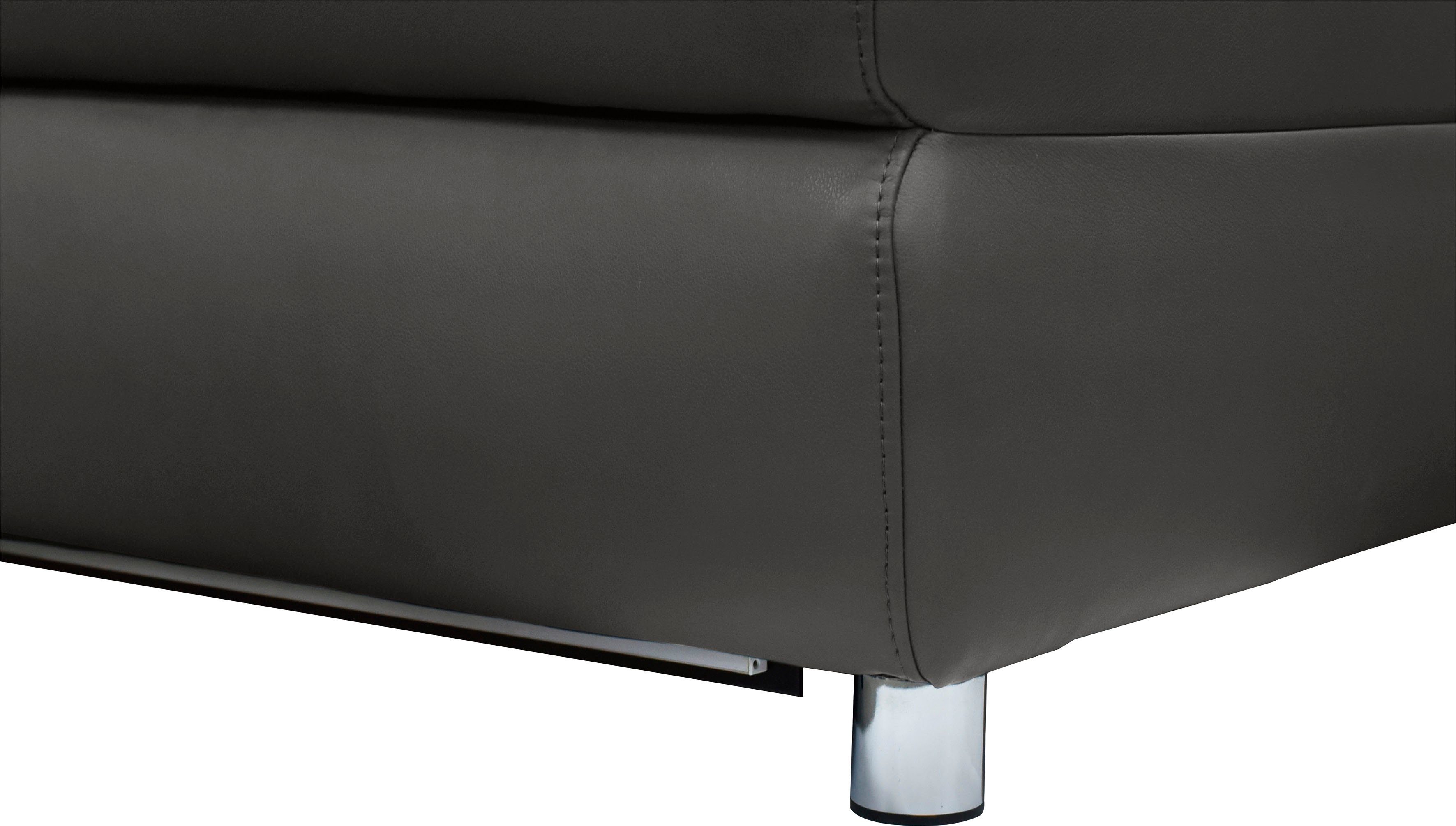 Places of Style 3-zitsbank Pareli 229 cm, handmatige en elektrische relaxfunctie in 2 zits USB, verstelbare hoofdsteun, LED-verlichting, in echt leer, kunstleer, geweven stof
