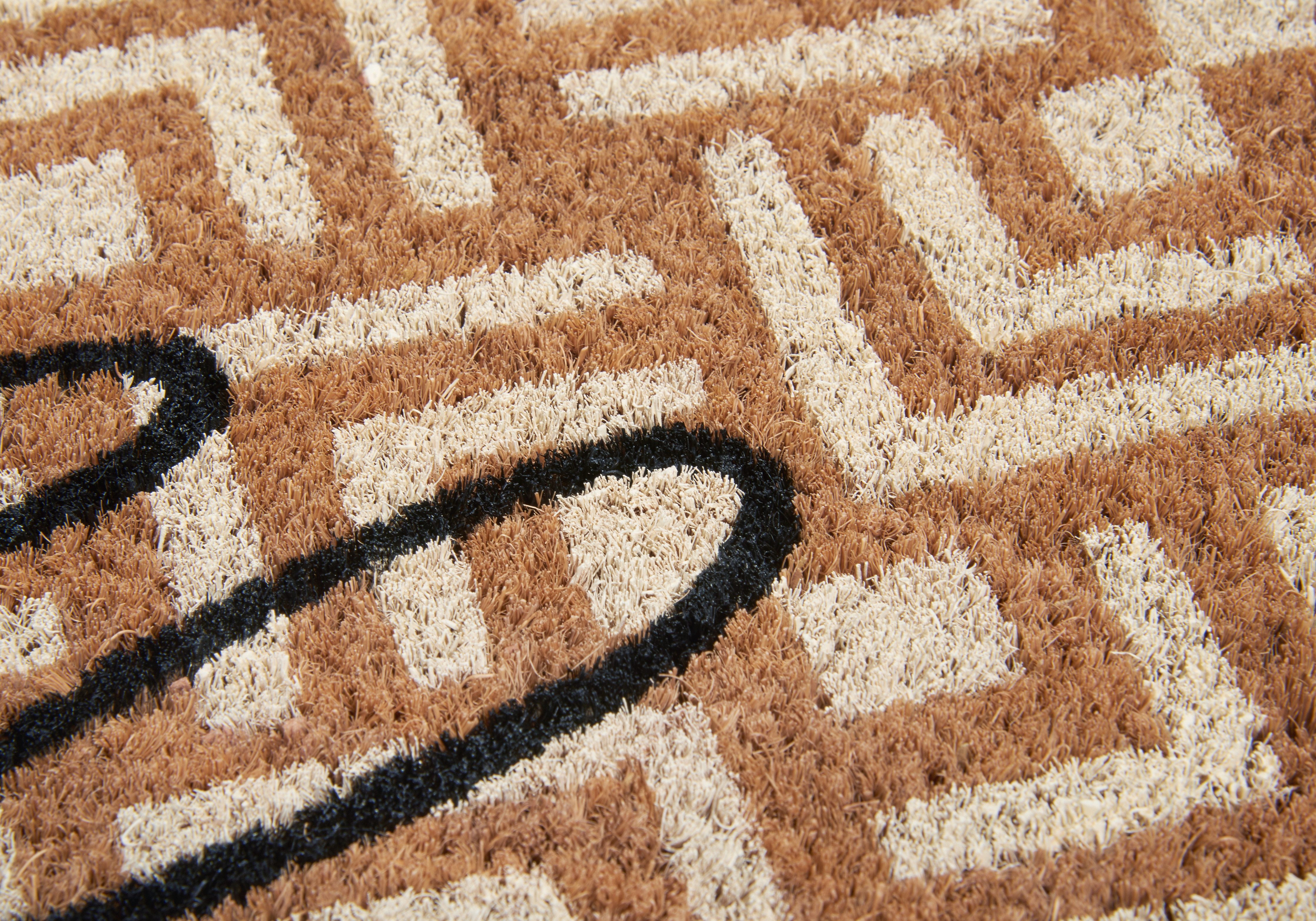 HANSE Home Mat Mix Mats Kokos Hello Geometric, deurmat Kokos, vuilopvangmat, outdoor, antislip, binnen, kokosmat, gang
