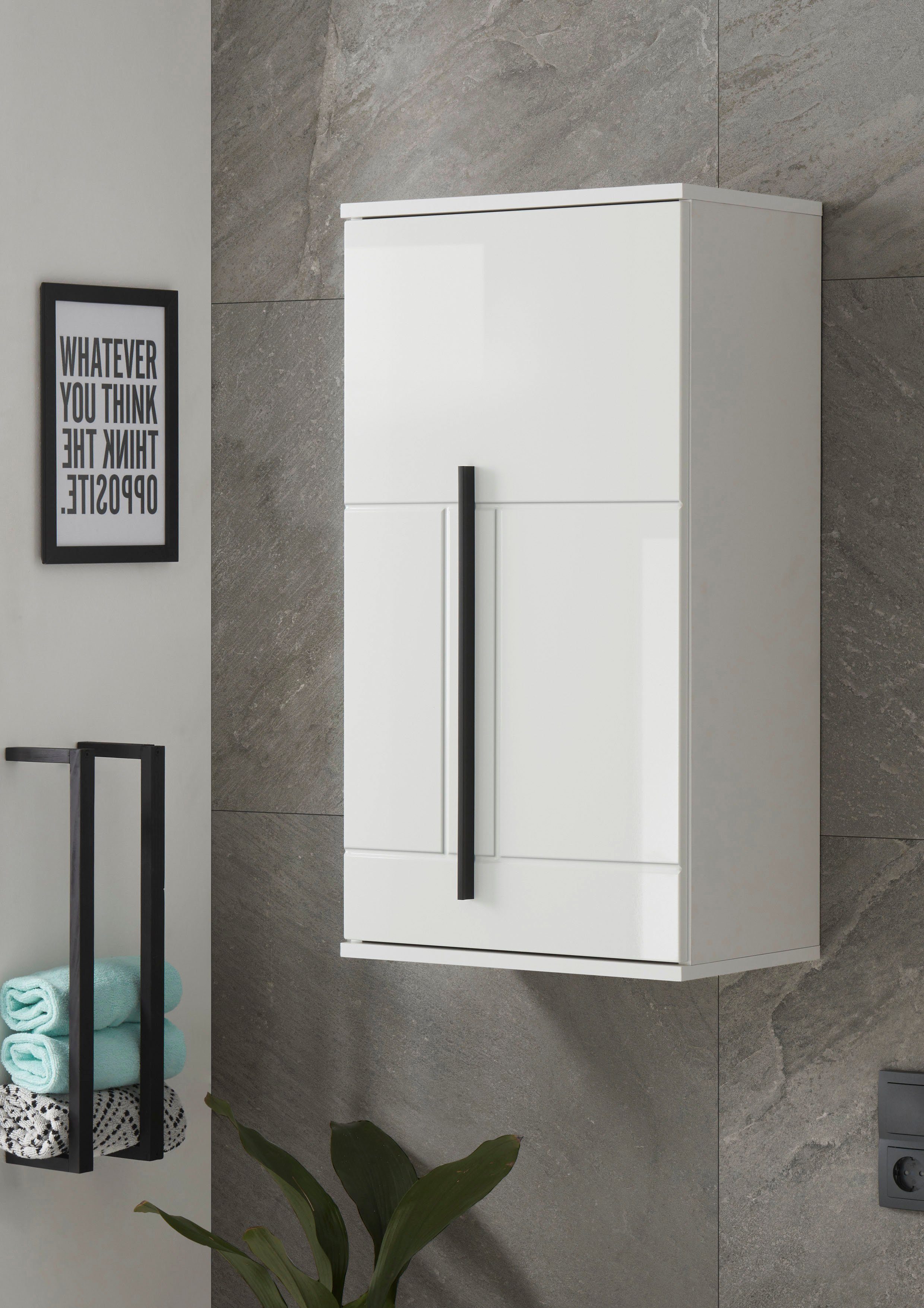 INOSIGN Hangend kastje Cantara, badkamerkast in hoogglans wit, hangkast in modern ontwerp