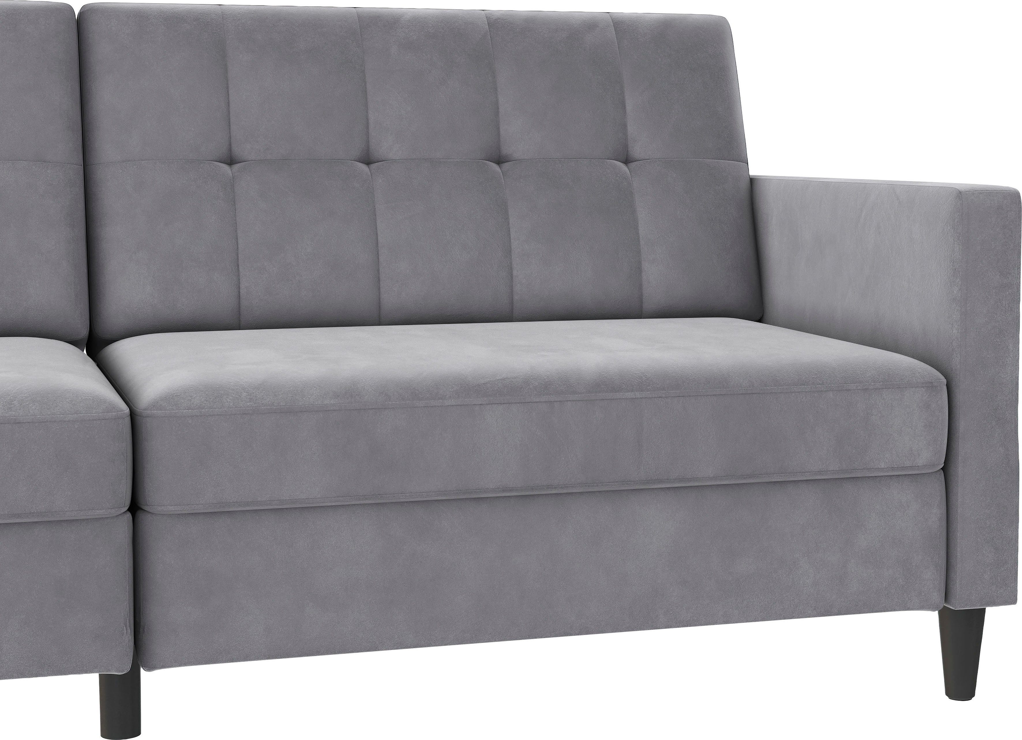 Dorel Home 3-zitsbank Hartford II Slaapfunctie, rugleuning 2-delig, 3-voudig verstelbaar, zithoogte 43 cm
