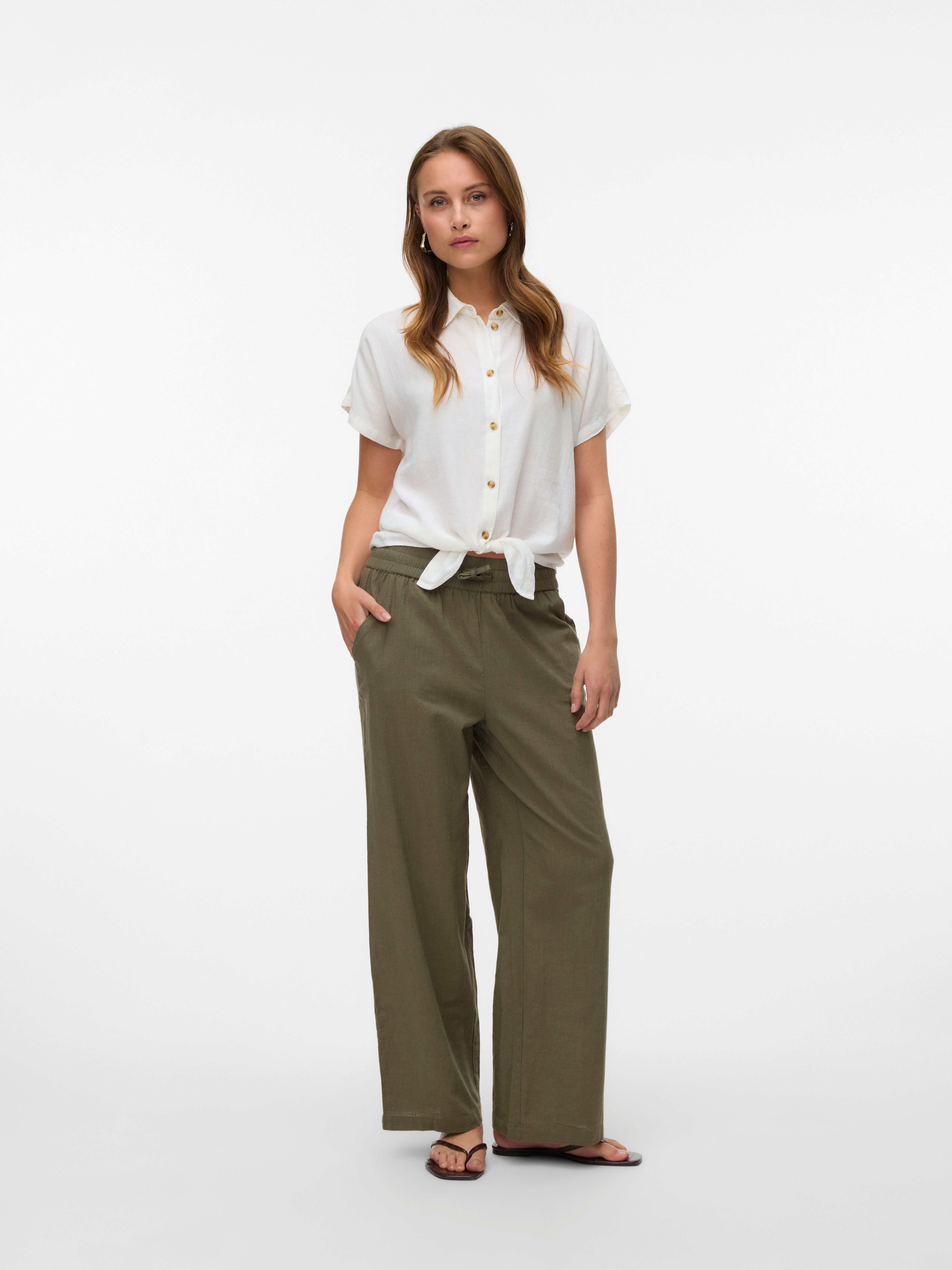 Vero Moda Comfortbroek VMCAIA MW WIDE PANT WVN NOOS
