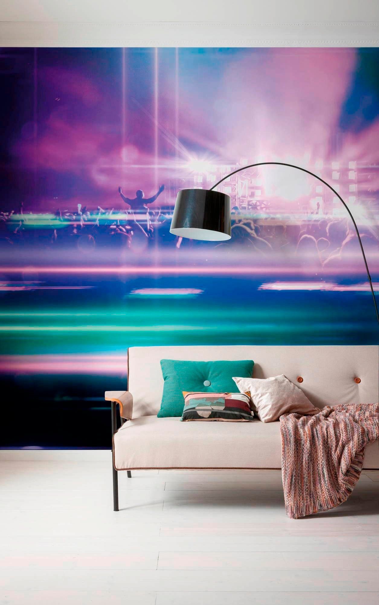 Komar Vliesbehang Digitale print vlies - Open Air Electro - Afmeting 400 x 250 cm (1 stuk)