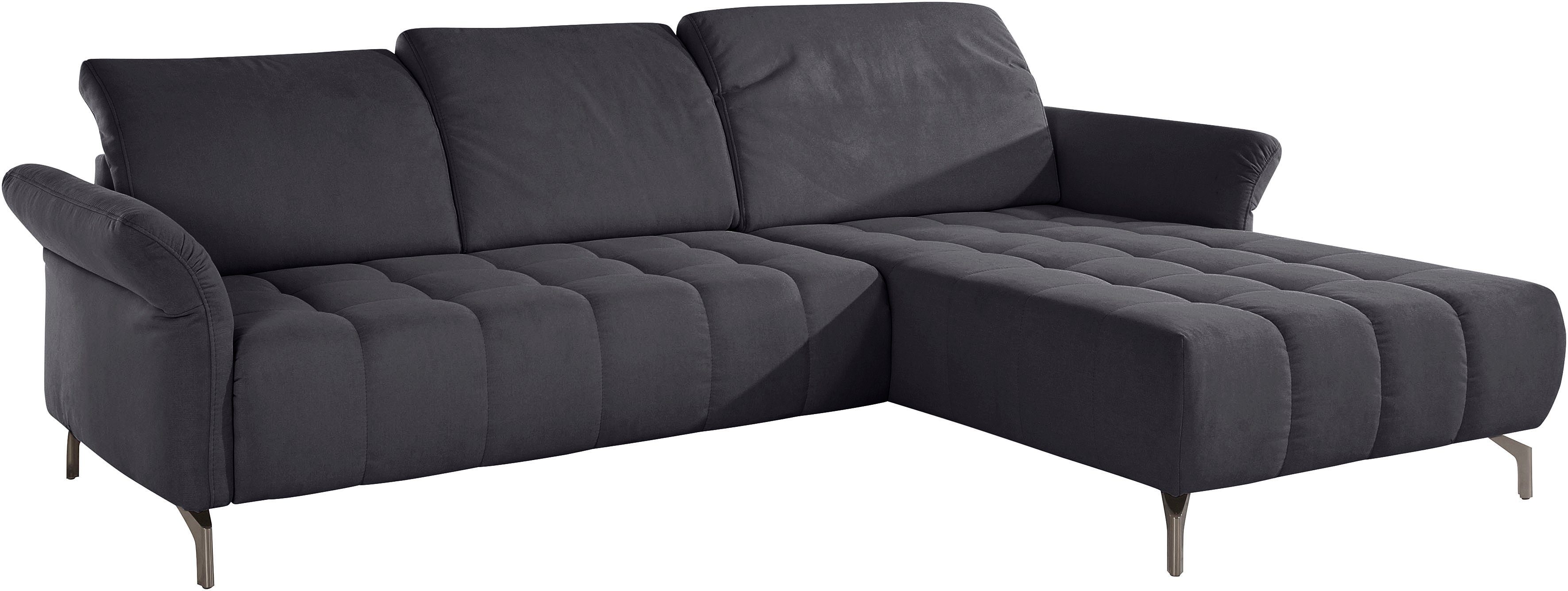 INOSIGN Hoekbank Fresh L-vorm Binnenvering, naar keuze verstelbare hoofdsteun en motorische uittrekzitting