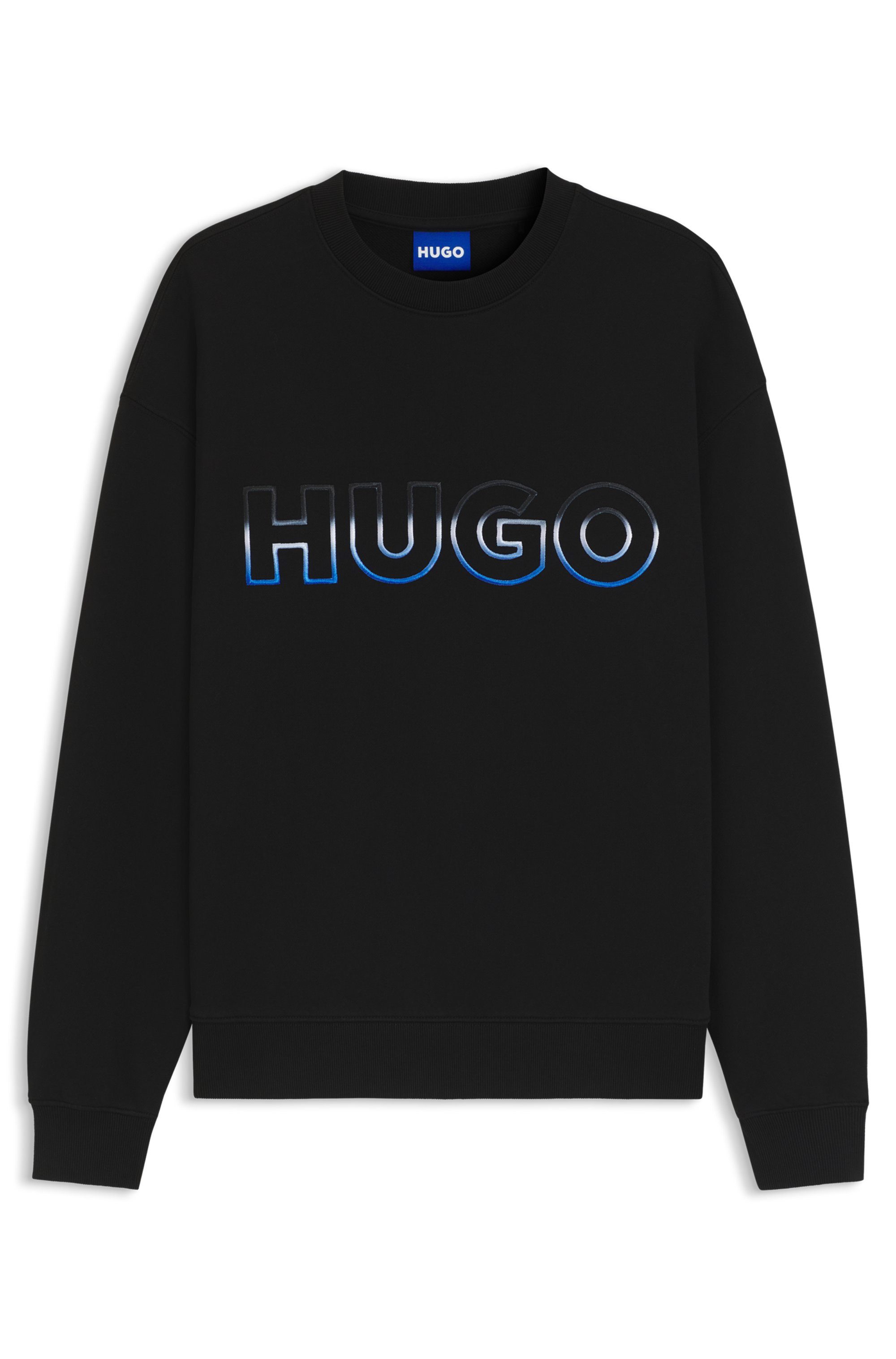 HUGO Blue Sweatshirt Nogocrew Ronde hals, regular fit, logoprint