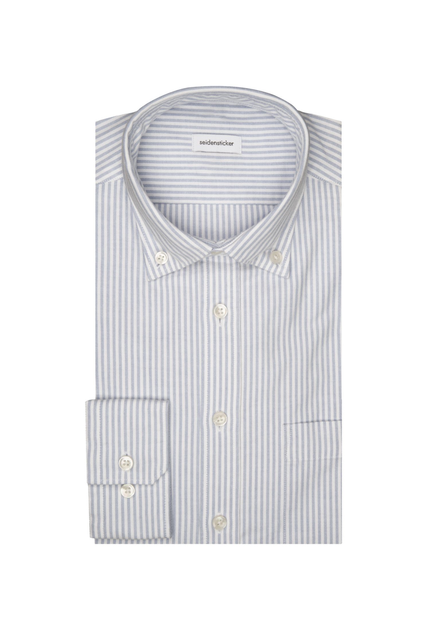 seidensticker Businessoverhemd Slim 1/1 Button-down kraag gestreept