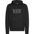 calvin klein hoodie distorted logo hoodie zwart