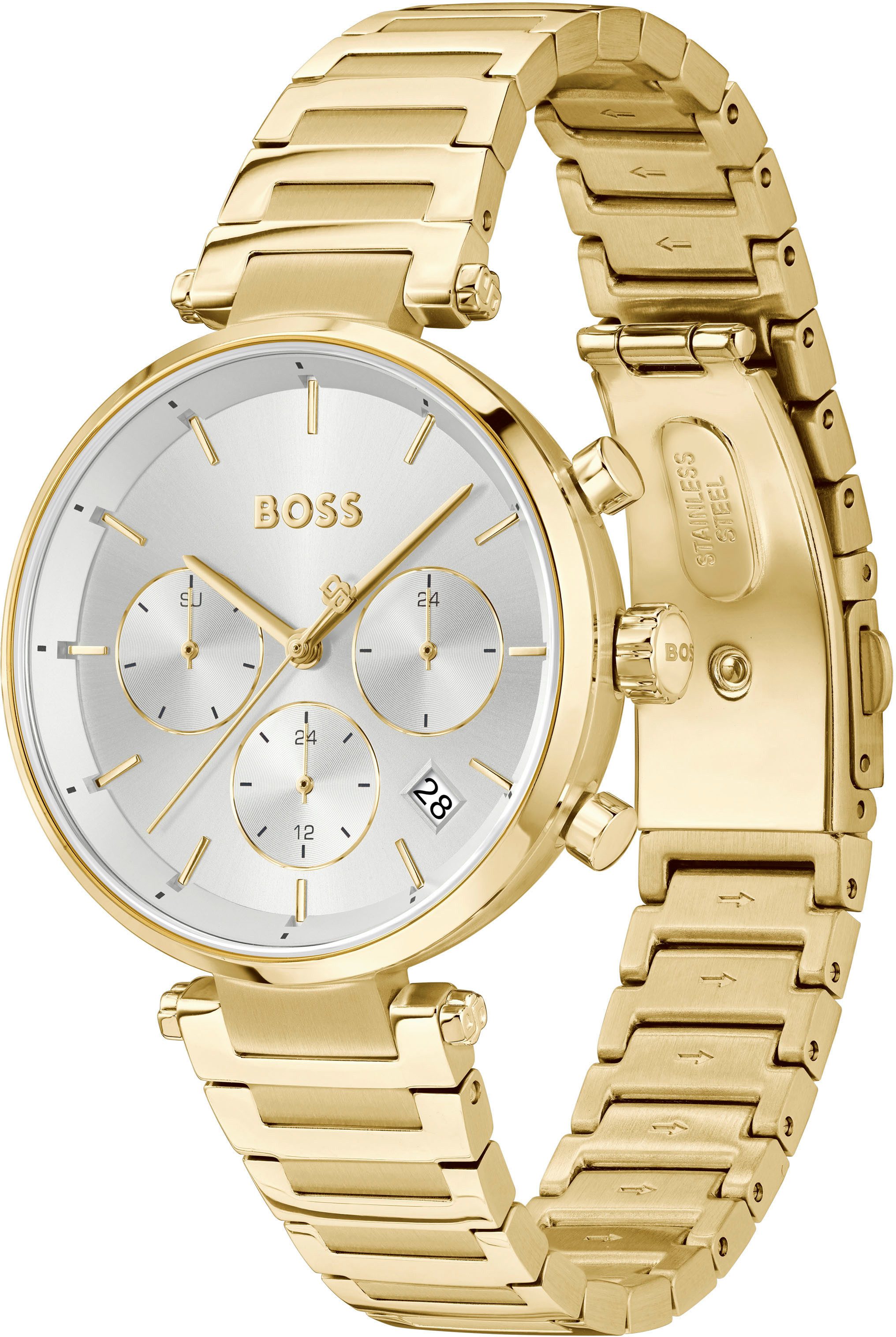 Boss Multifunctioneel horloge MAJESTY SPORT Quarzuhr, horloge, dameshorloge, leren band, analoog