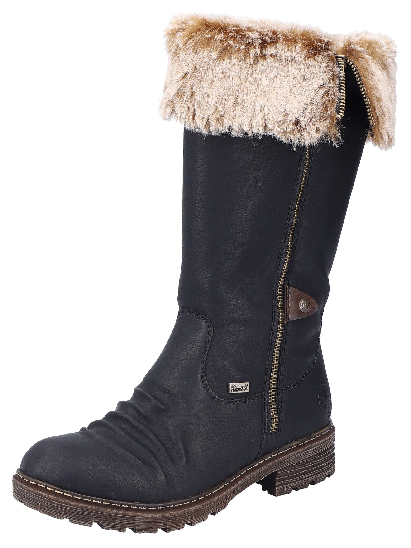 Rieker Winterlaarzen , winterboots, blokhak, waterafstotende riekertex-membraan