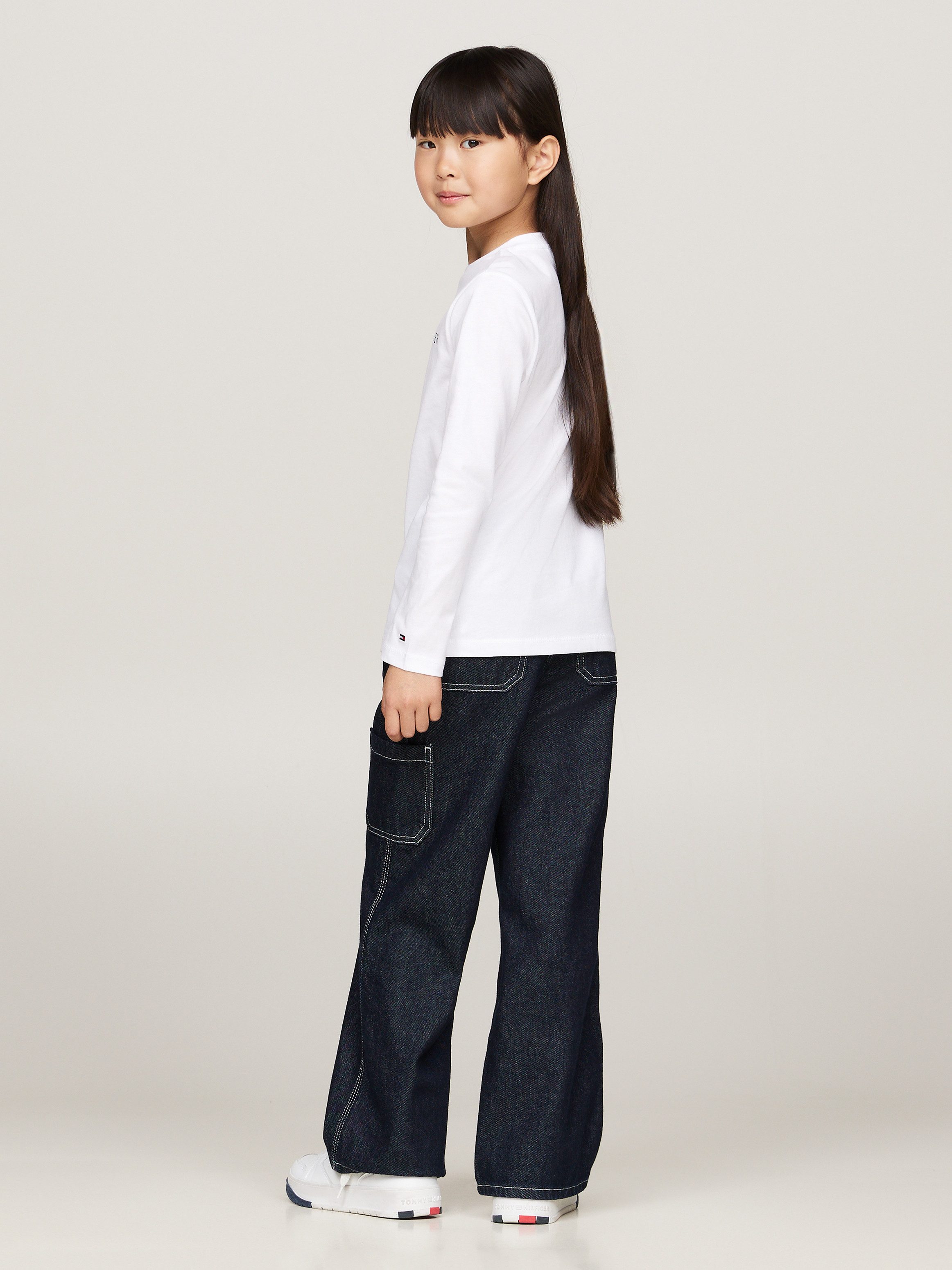 Tommy Hilfiger Shirt met lange mouwen ESSENTIAL TEE L/S met een logo-opschrift