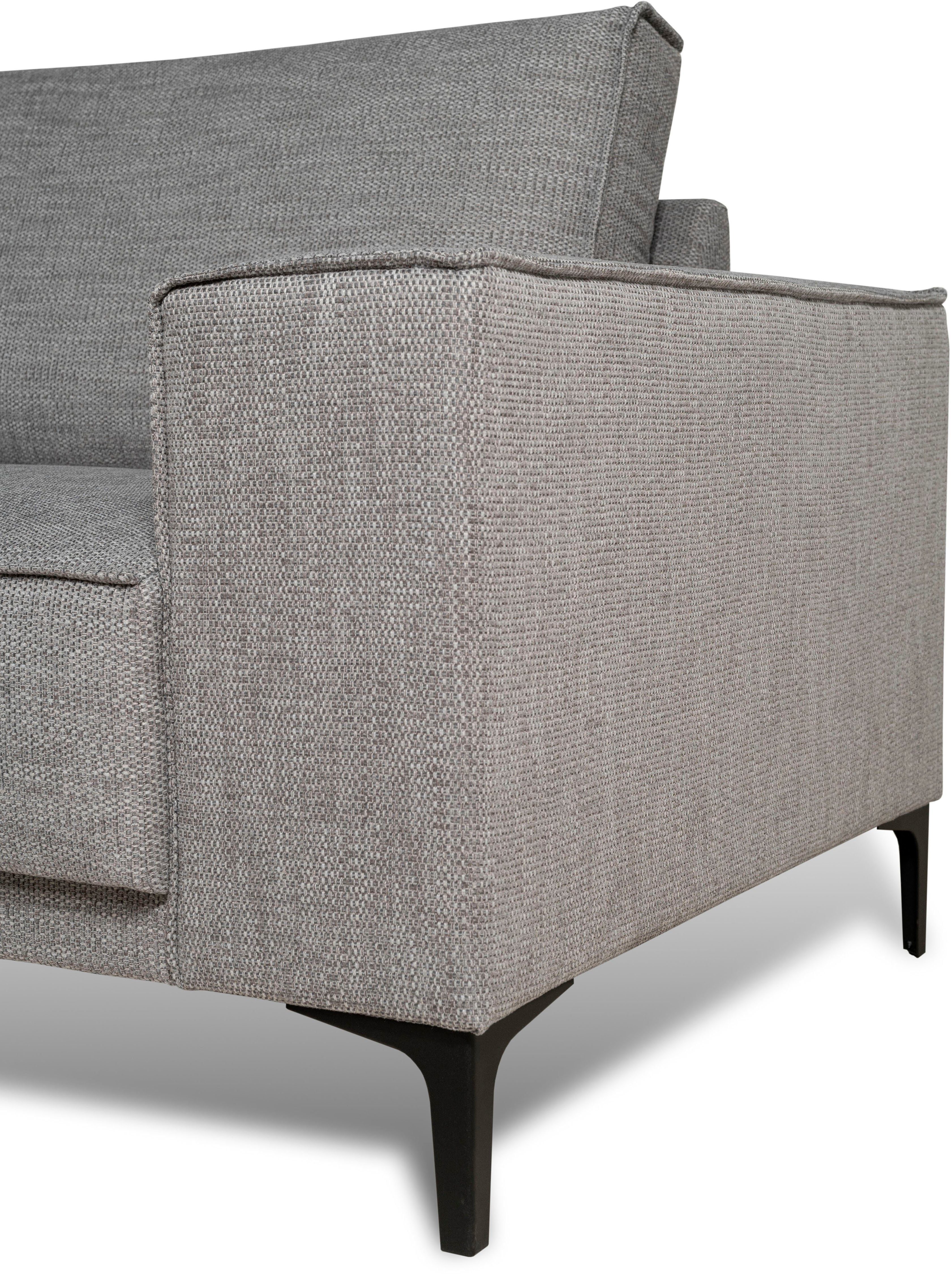 Places of Style Hoekbank Oland, structuur, platweefsel, luxe microvezel, bouclé