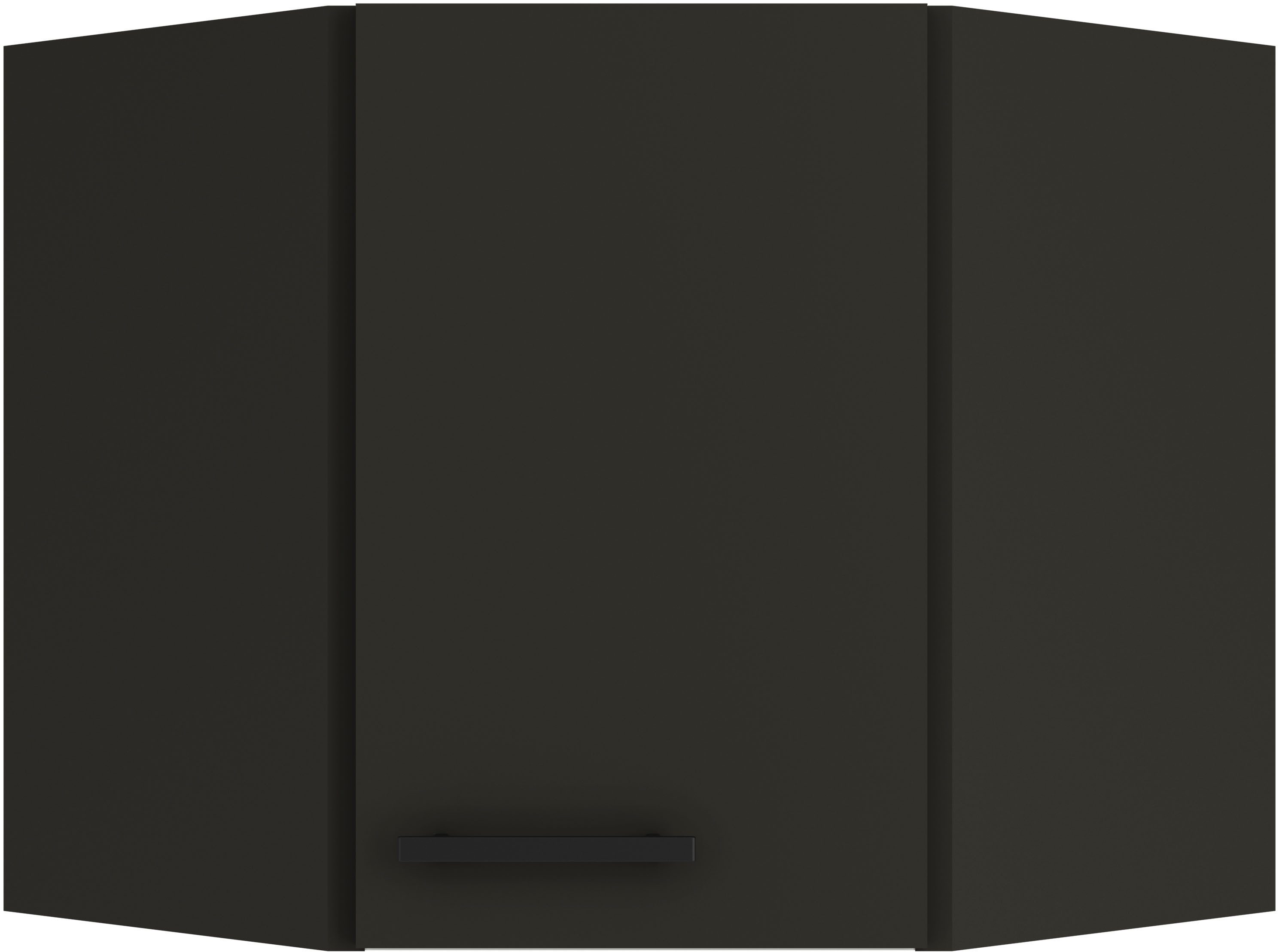 OPTIFIT Hangend hoekkastje Palma Breedte 60 x 60 cm, deuropening verwisselbaar hangkasten grijs
