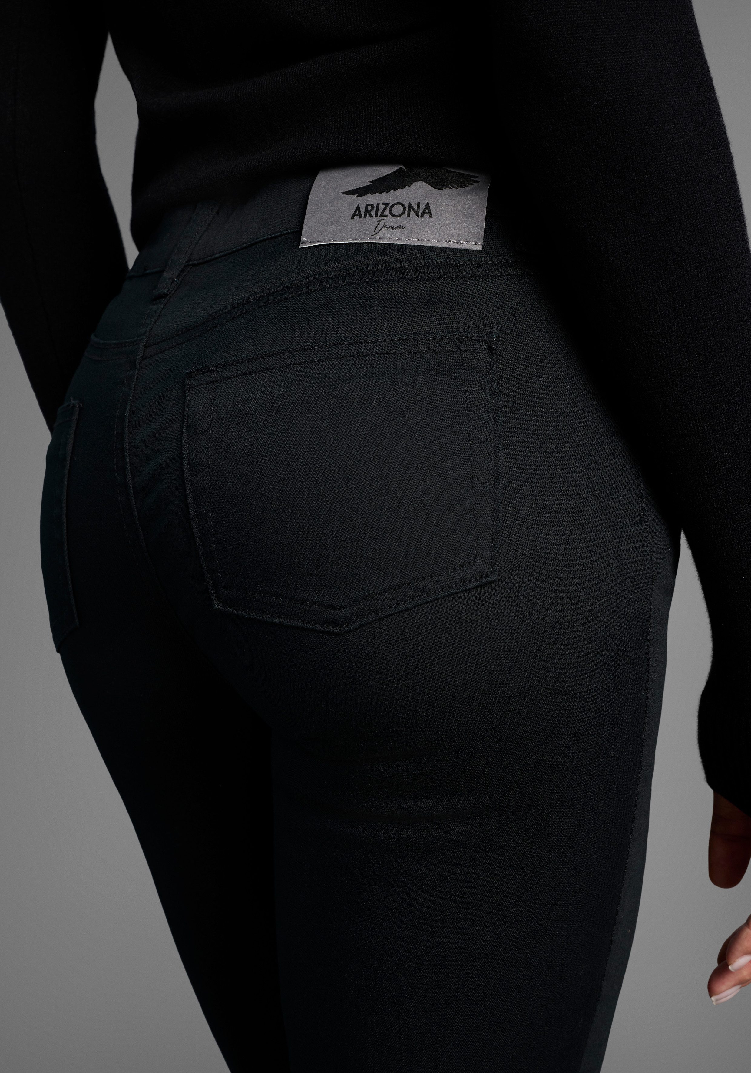 Arizona Slim fit jeans Shaping strakke pasvorm, skinny jeans, used-look-wassing, hoge taille