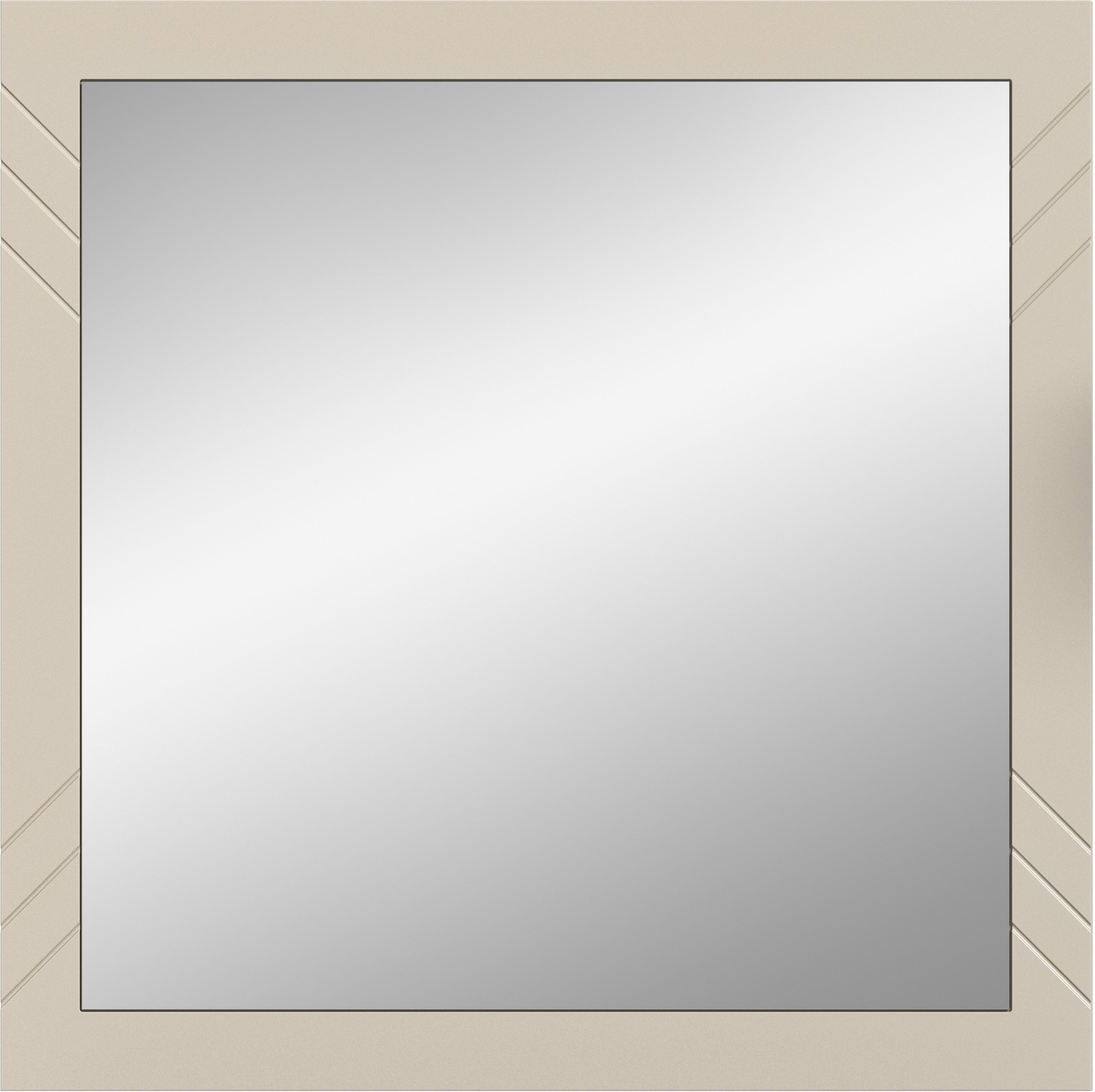 INOSIGN Wandspiegel Mento, vierkant 80 x 80 cm, doorlopende lijst met ornamentfrezing grote spiegeloppervlakte, garderobespiegel, gangspiegel, halspiegel