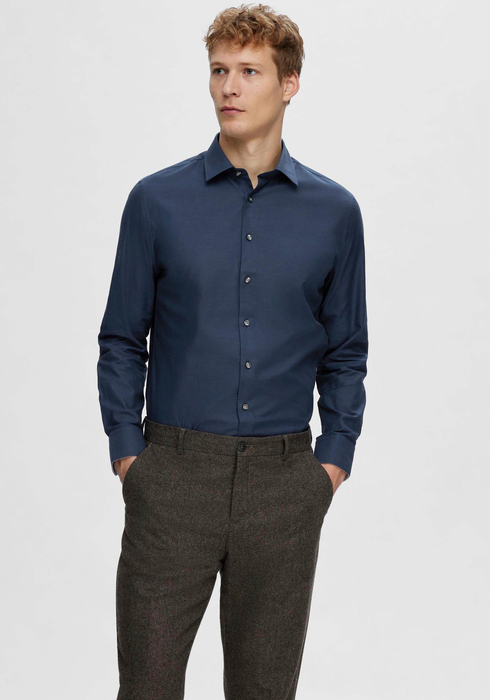 SELECTED HOMME Overhemd met lange mouwen SLHSLIMSOHO-DETAIL SHIRT LS NOOS