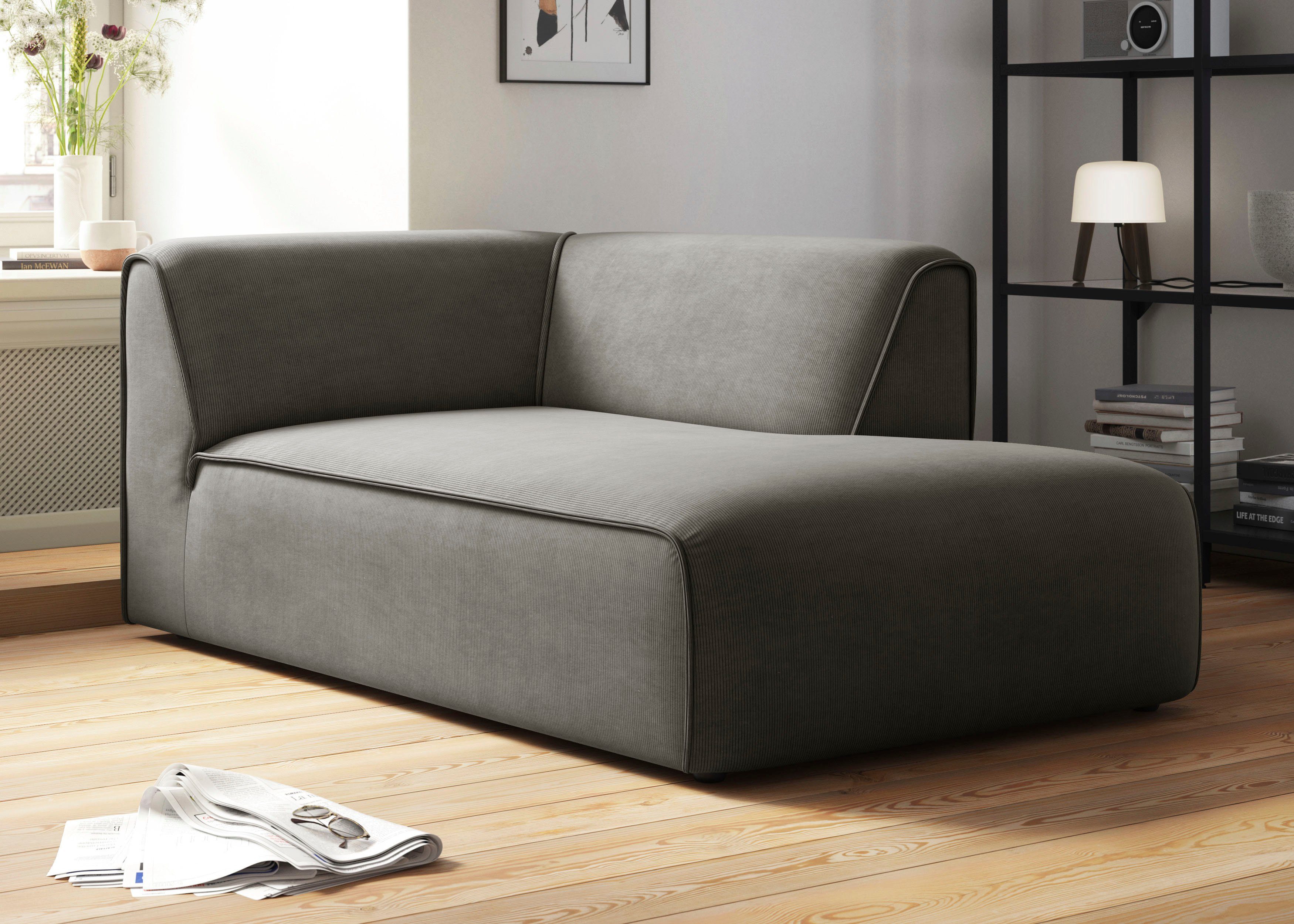 RAUM.ID Ottomane Merid chaise longue, afmetingen B/D/H: 100/162/70 cm als module of apart te gebruiken, voor individuele samenstelling