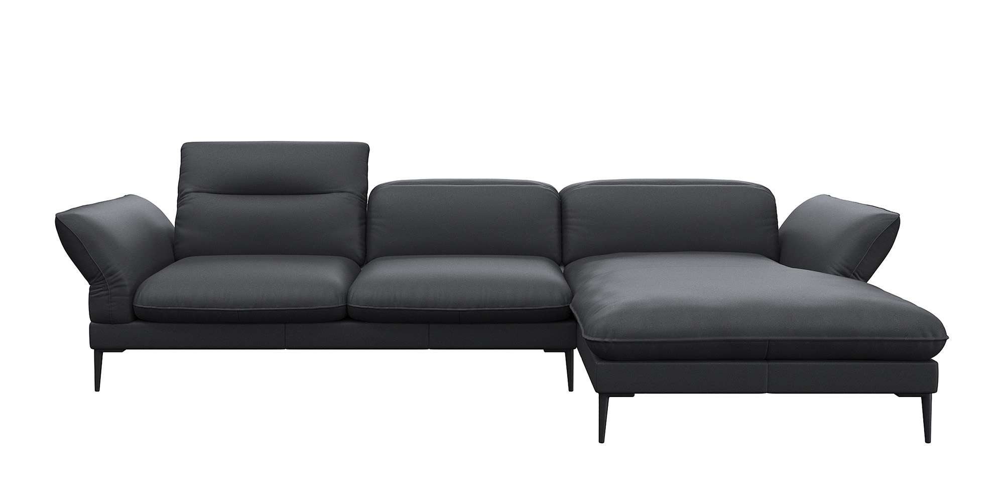 FLEXLUX Hoekbank Salino, functionele bank met recamiere, relaxbank, hoekbank Bank met arm- en hoofdeinde verstellingen, koudschuim & staalgolven