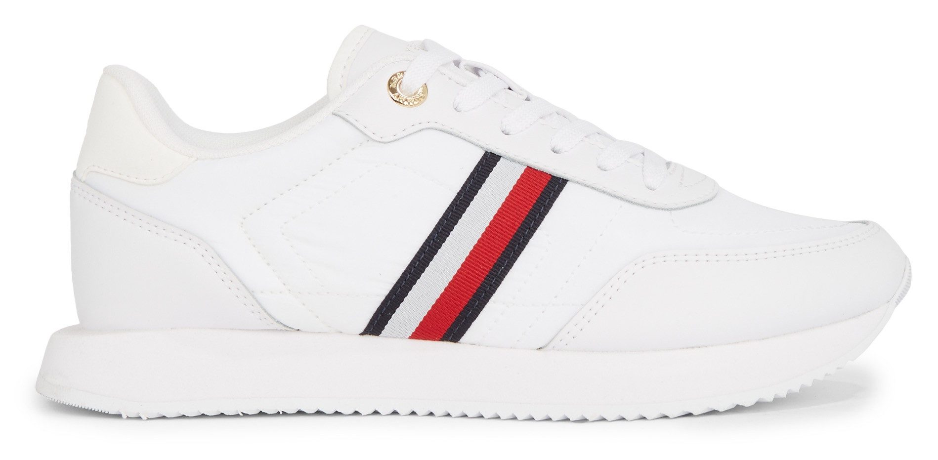 Tommy Hilfiger Sneakers ESSENTIAL RUNNER GLOBAL STRIPES , vrijetijdsschoen, halfschoen, veterschoen met zijstrepen