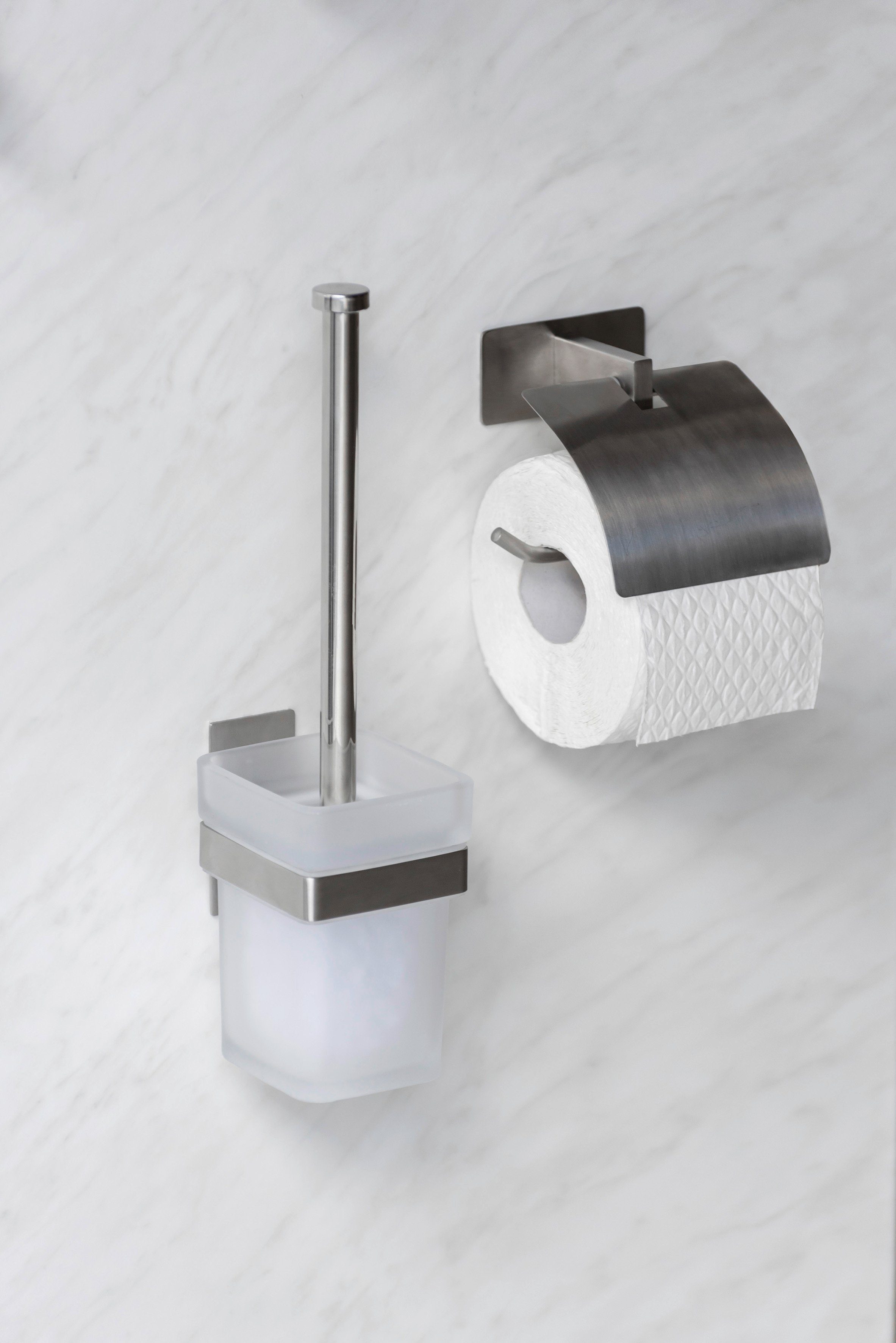 WENKO Toiletrolhouder Turbo-Loc® Genova Mat, bevestigen zonder boren