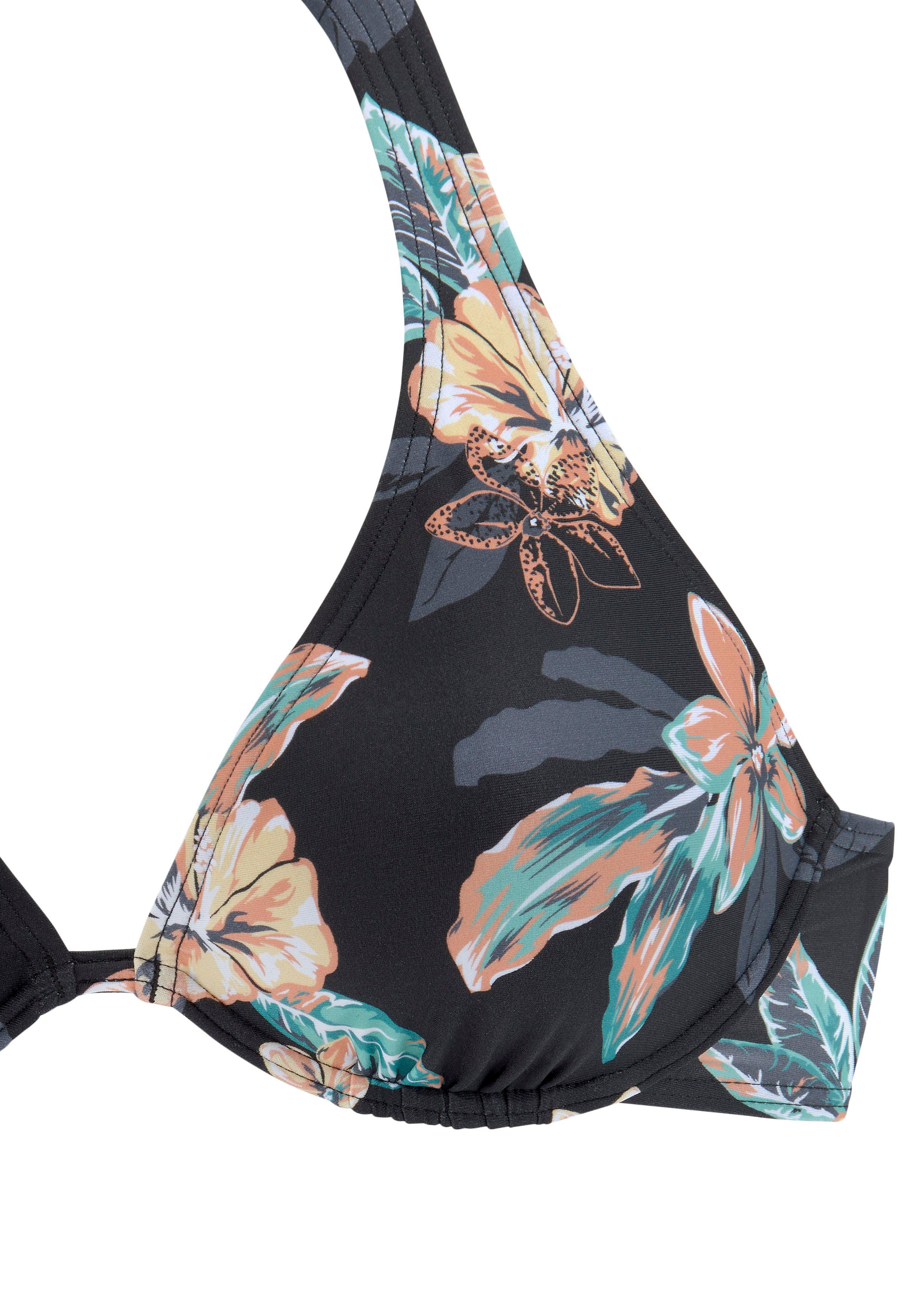 Venice Beach Bikinitop met beugels Lori Druk met trendy hibiscus bloemen, uitneembare softcups