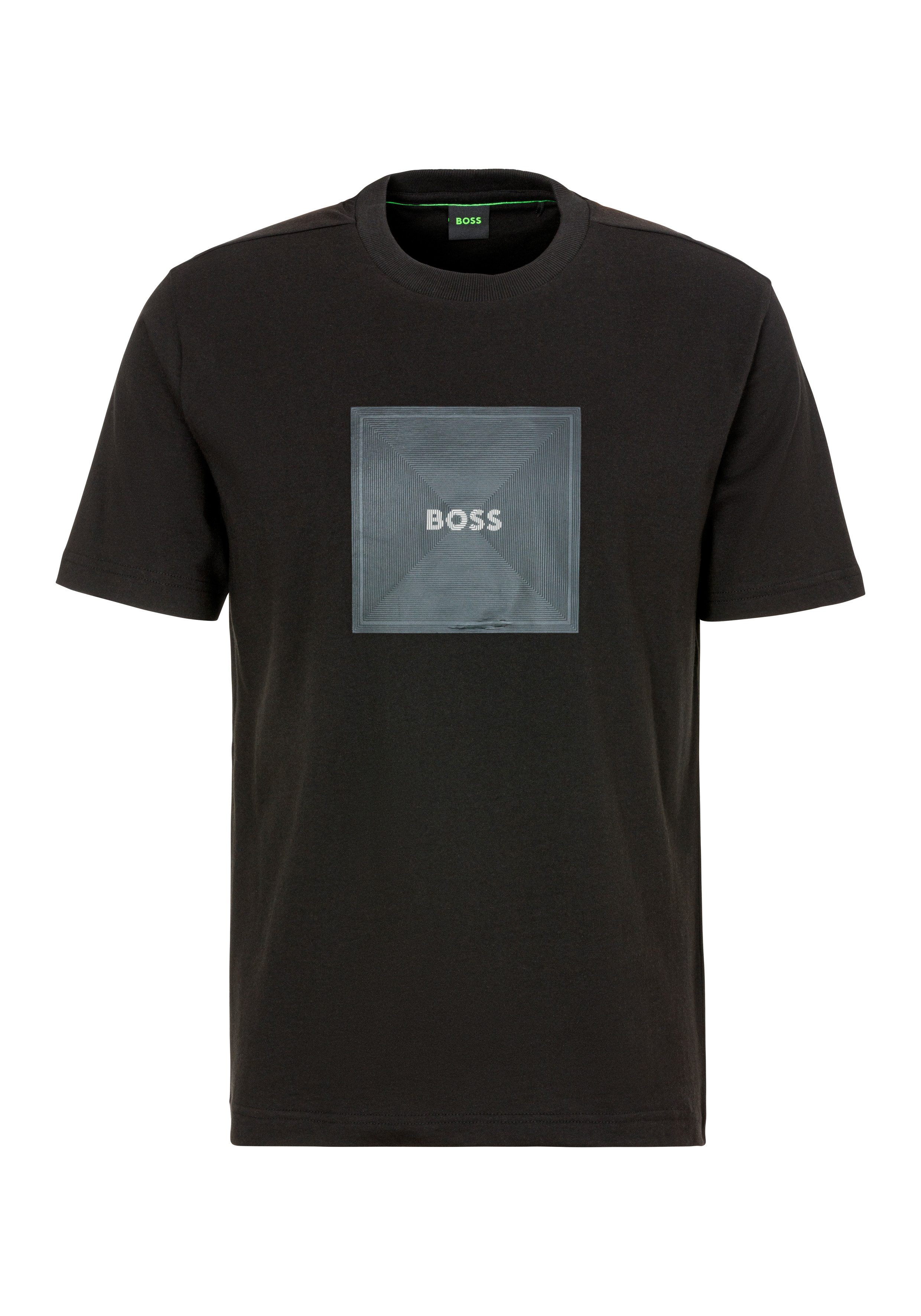 BOSS GREEN T-shirt Tee Logo Rib met grote print