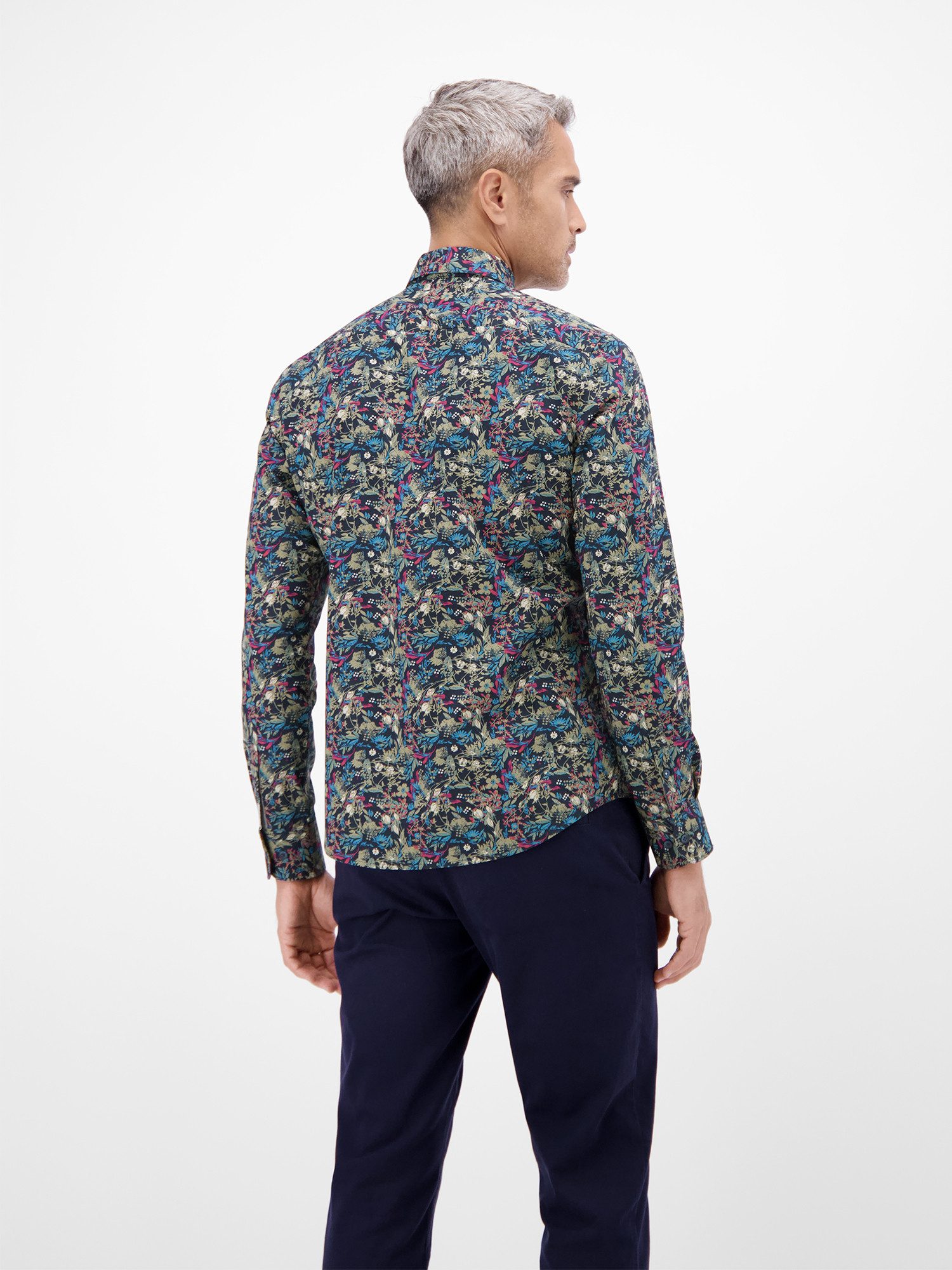 Lerros Overhemd met lange mouwen LERROS Modieus poplin overhemd voor heren