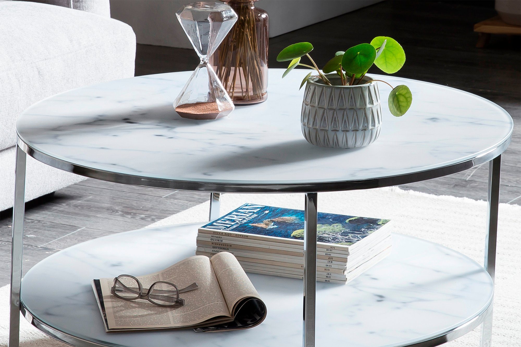 SalesFever Salontafel Tafelbladen in marmer-look