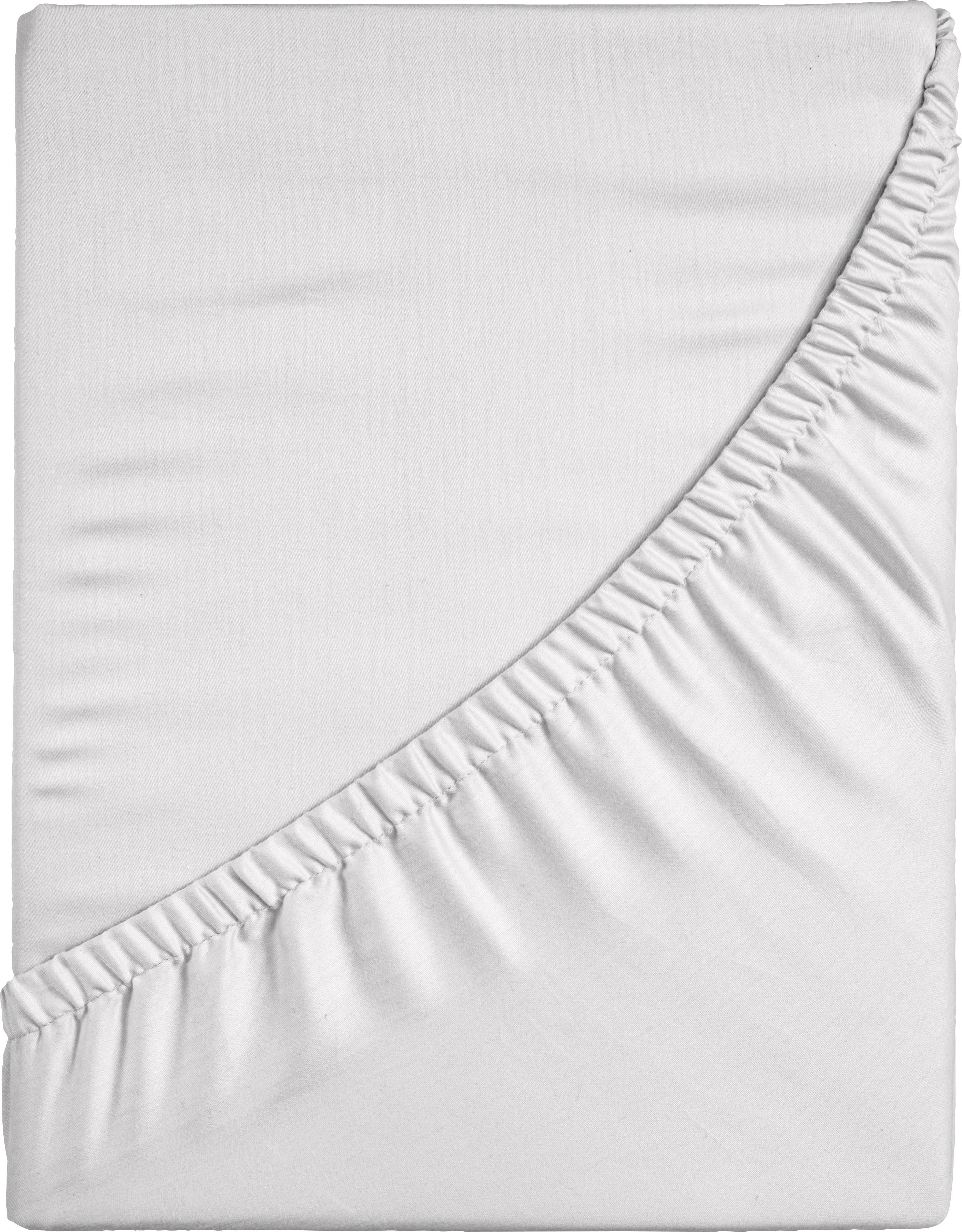 CASATEX Hoeslaken Jersey/elastaan (1 stuk) hoeslakens maat 90-100 cm x 200-220 cm zilver(kleur)