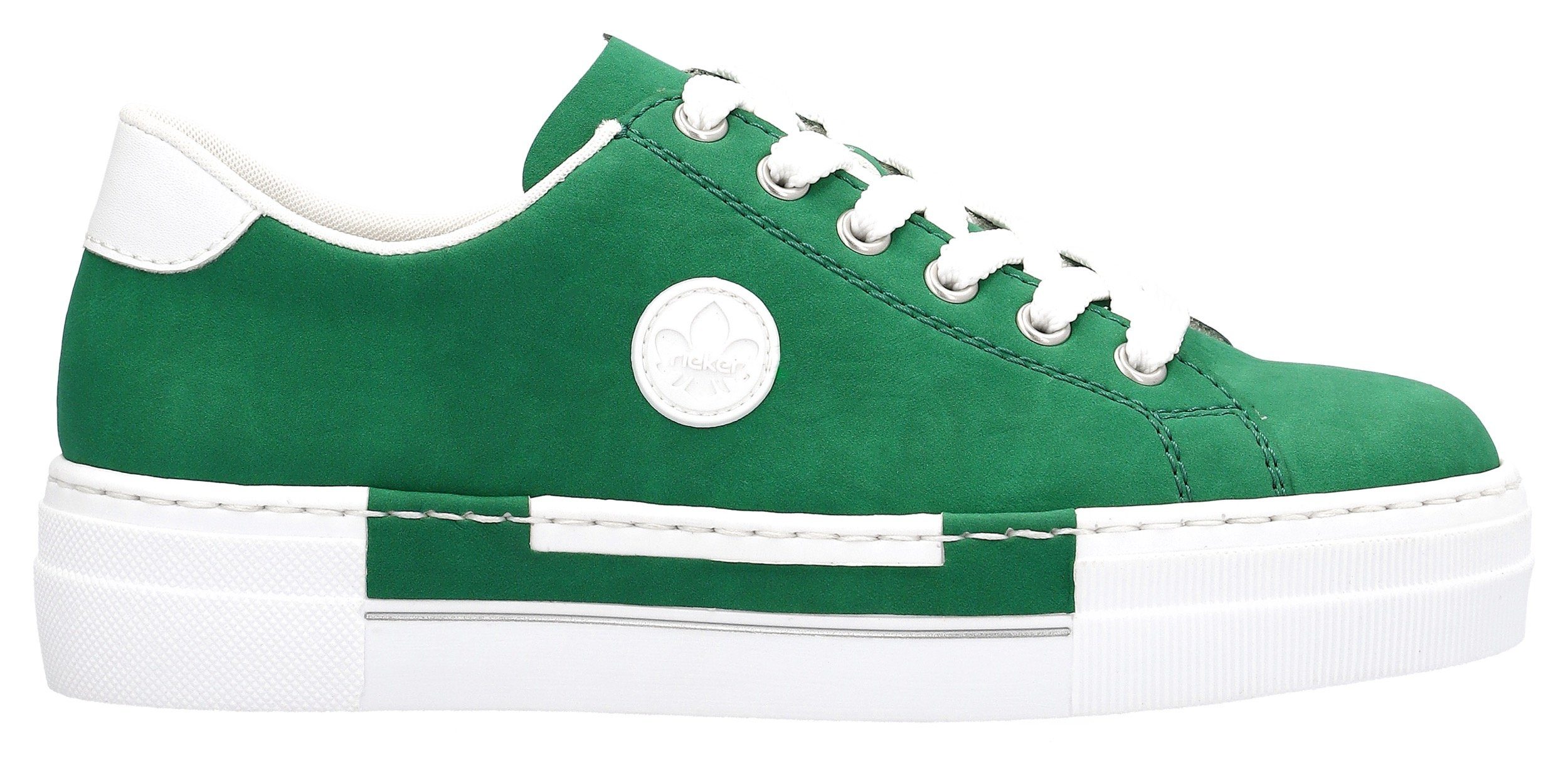 Rieker Sneakers vrijetijdsschoen, lage schoen, veterschoen met plateauzool