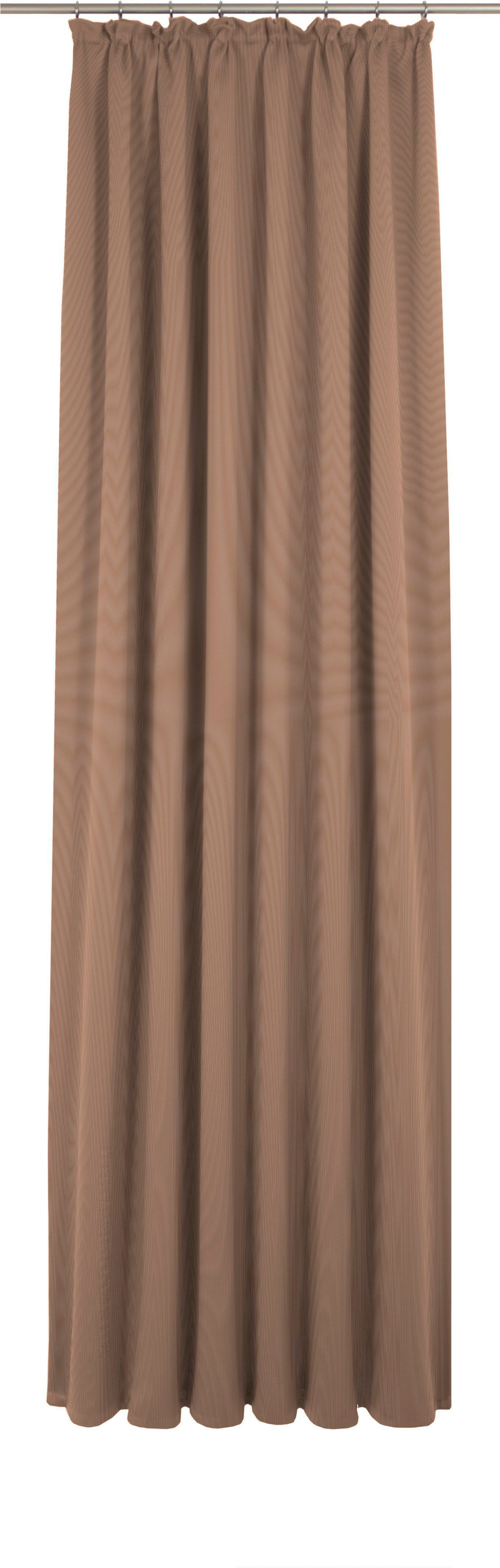 Wirth Gordijn Uni Collection (1 stuk) vitrage maat 142 cm x 165 cm bruin