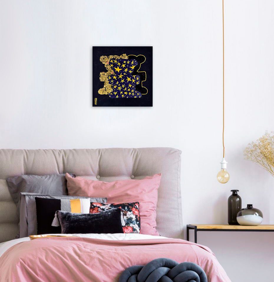 queence Artprint op linnen Bears IV Premium canvasstof, handgemaakt in Duitsland (1 stuk)