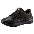 calvin klein sneakers sporty runner comfair laceup in eenkleurige look zwart