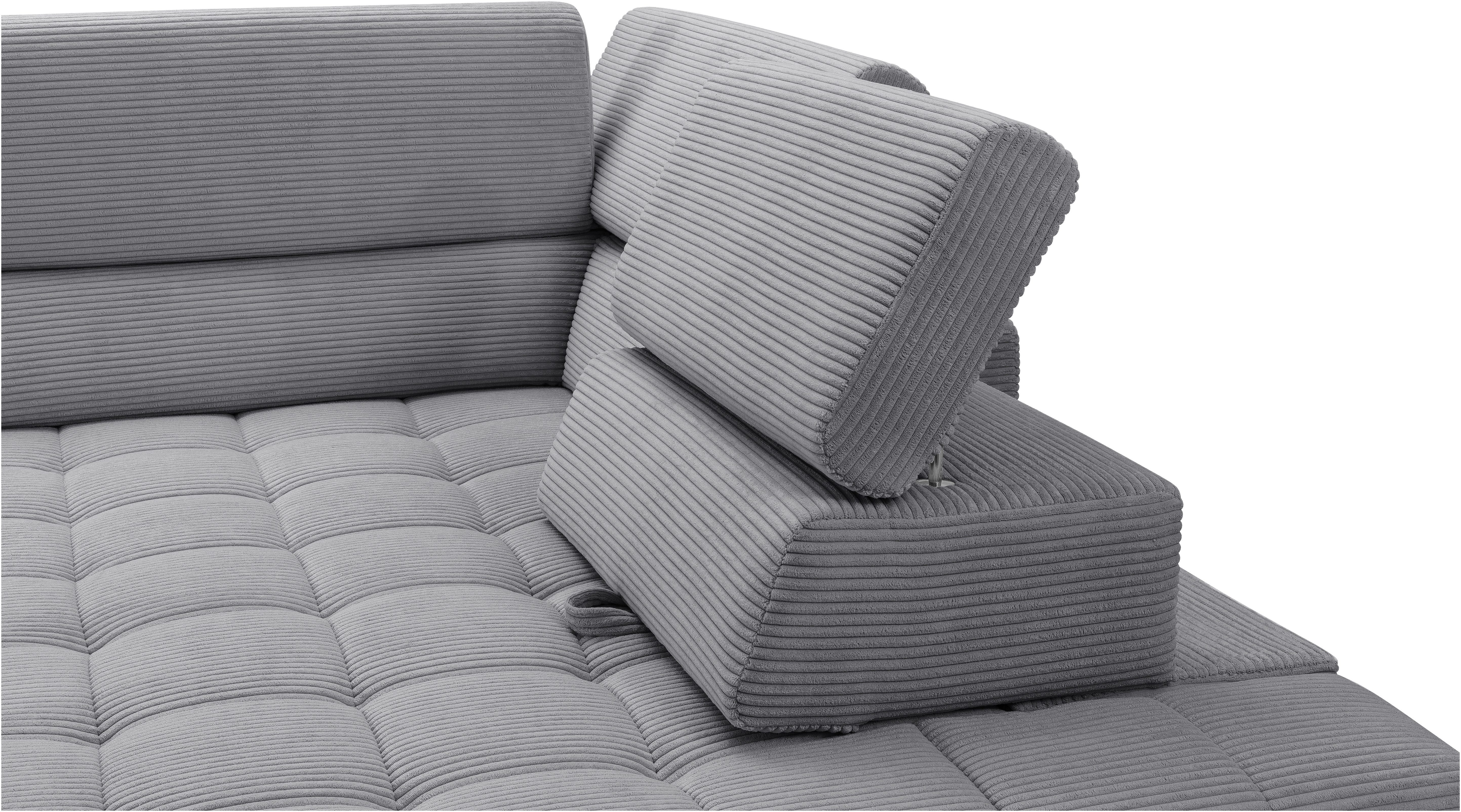 exxpo - sofa fashion Hoekbank Elianos, hoog zitcomfort, verfijnde kruisstepping in de zitting, L-vorm