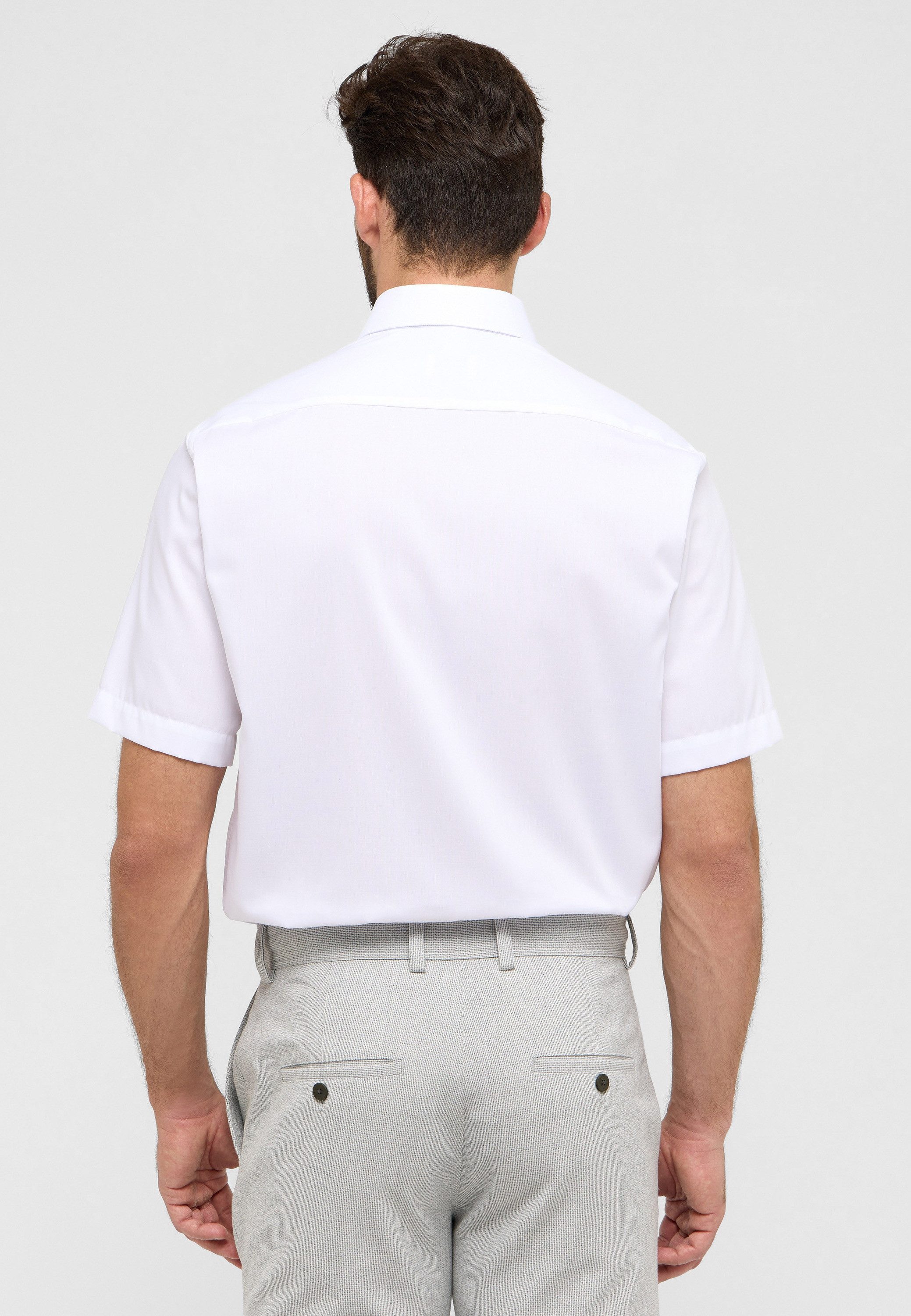 Eterna Overhemd met korte mouwen Comfort fit NON IRON (strijkvrij)