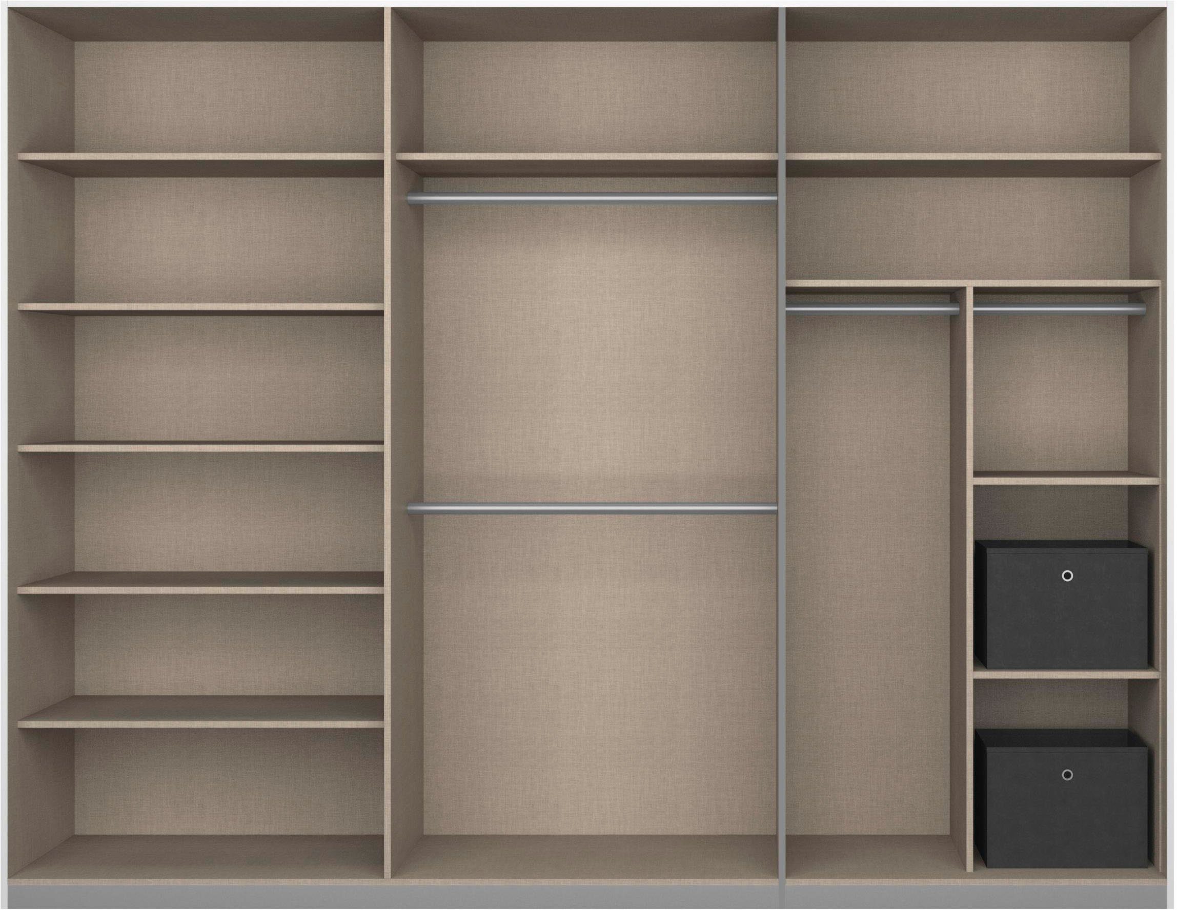 rauch Schuifdeurkast Kledingkast Garderobe CORTONA inclusief interieurindeling,
