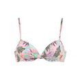 s.oliver red label beachwear bikinitop met beugels azalea in tropische print roze