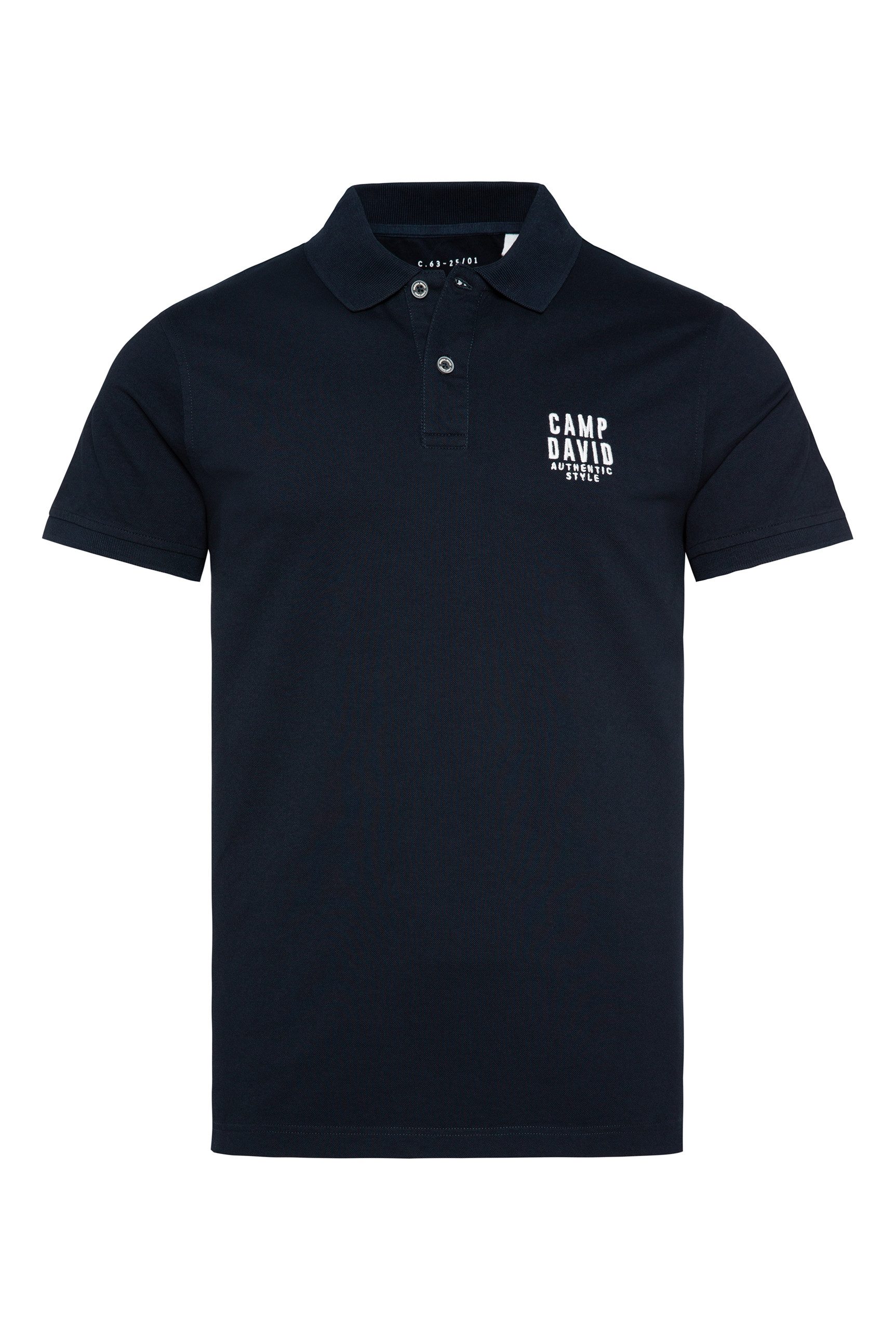 CAMP DAVID Poloshirt met kleine logo-borduursel op borsthoogte