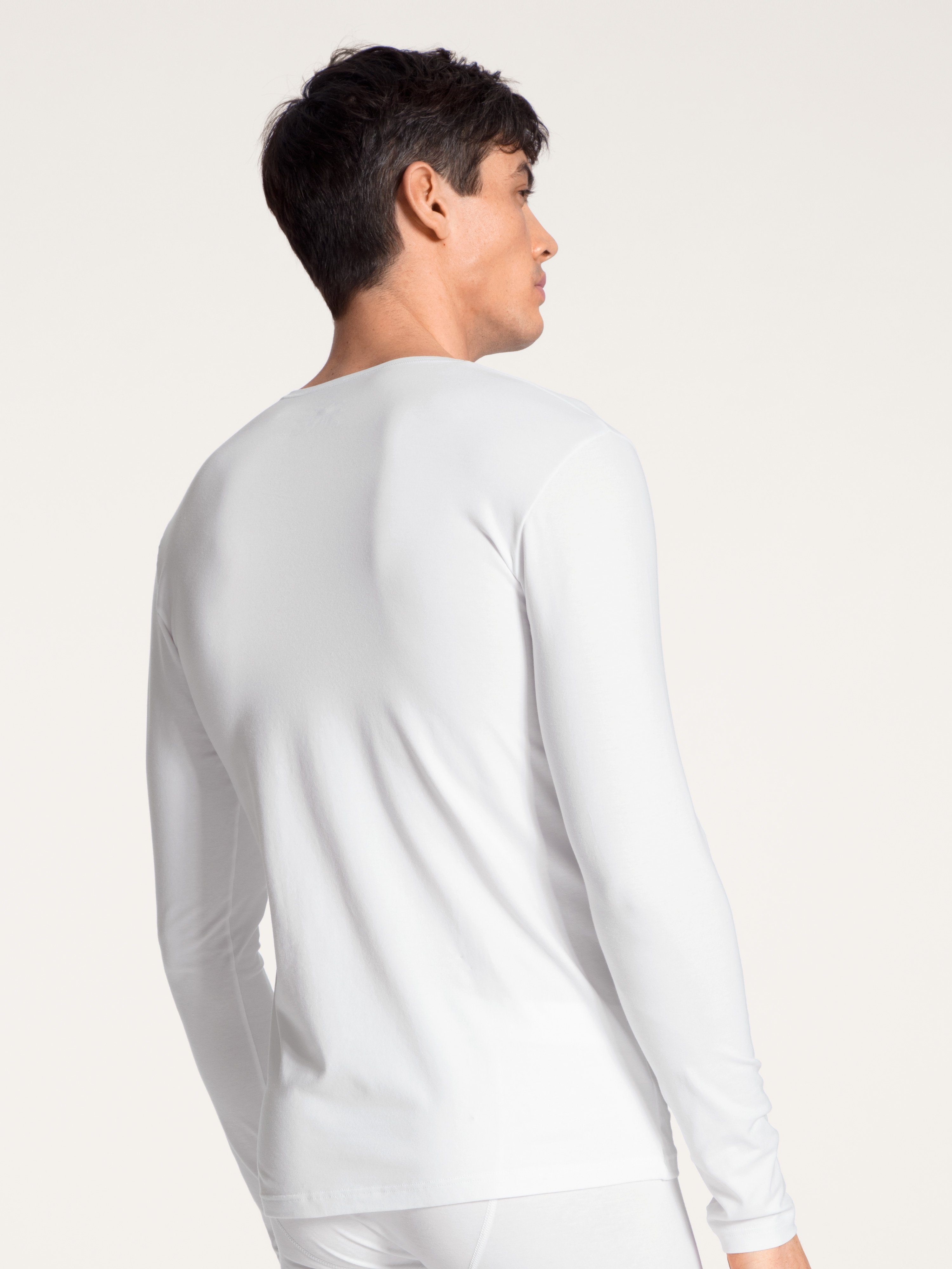 CALIDA Shirt met lange mouwen Cotton Code met een ronde hals