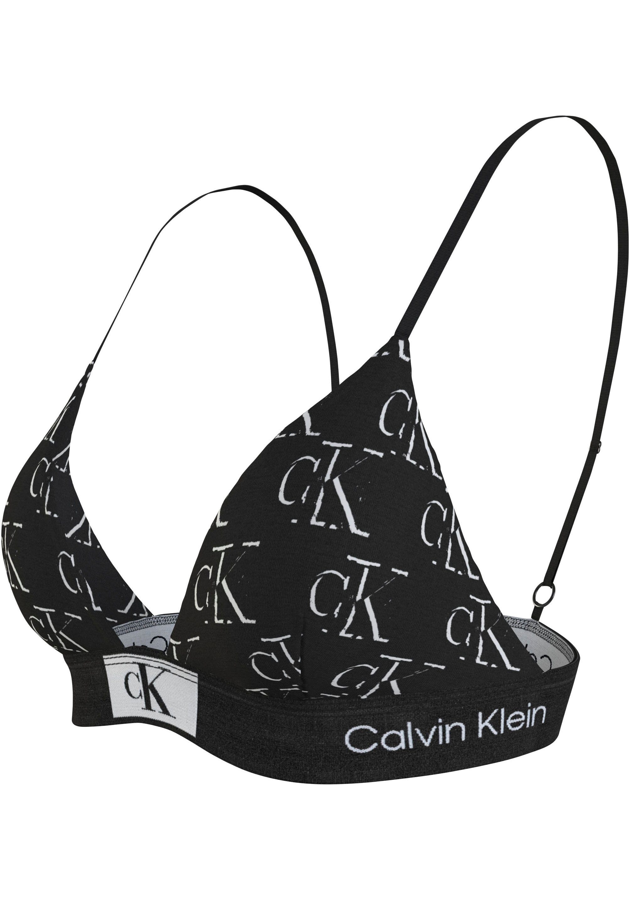 Calvin Klein Bralette-bh UNLINED TRIANGLE met klassieke tailleband met ck logo