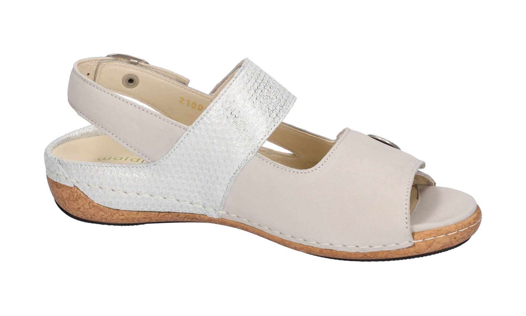Waldläufer Sandalen HELIETT , zomerschoen, klittenbandschoen, sleehak, in comfortwijdte h (=zeer breed)