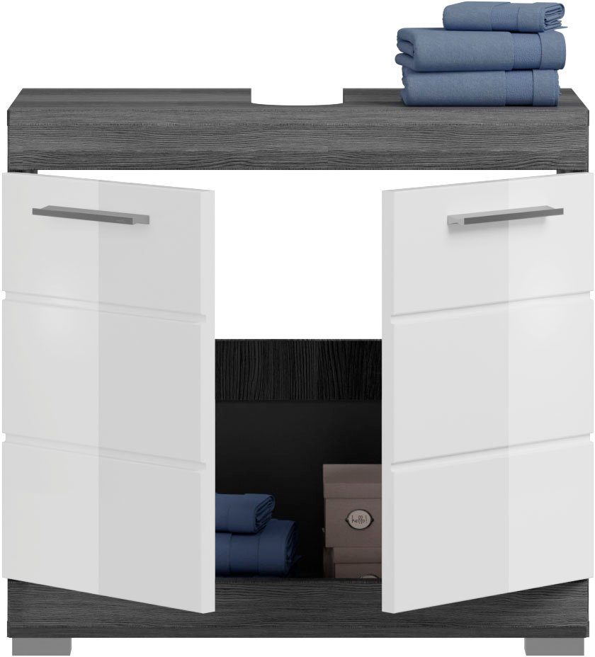 INOSIGN Badkamerserie Siena, 4-delig, bestaande uit: Smalle hoge kast, WBU, spiegelkast, brede hoge kast (set, 4-delig)