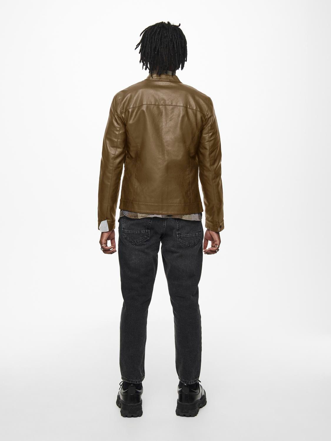 ONLY & SONS Bikerjack MIKE PU RACER JACKET