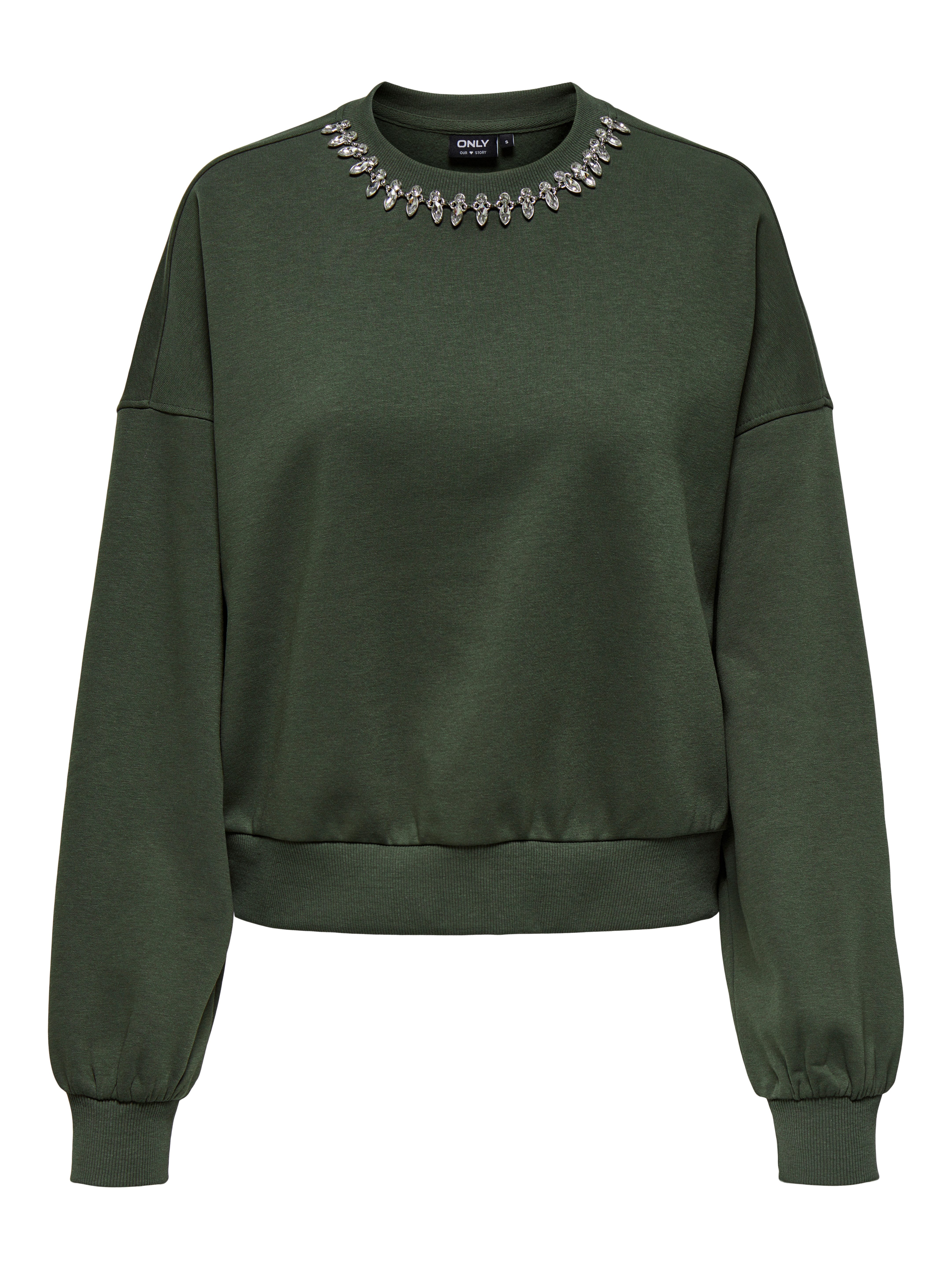 Only Sweatshirt ONLKIARA L/S O-NECK EMBELLISHMENT SWT