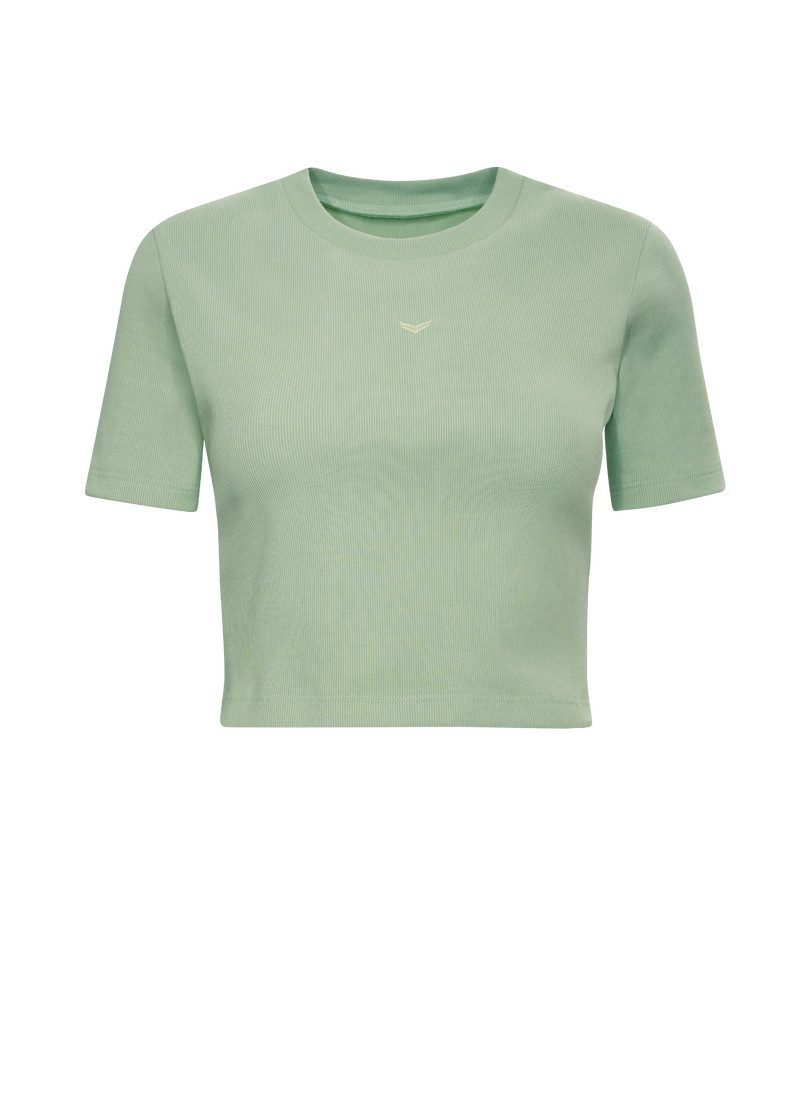Trigema T-shirt TRIGEMA modieuze crop-top (1-delig)