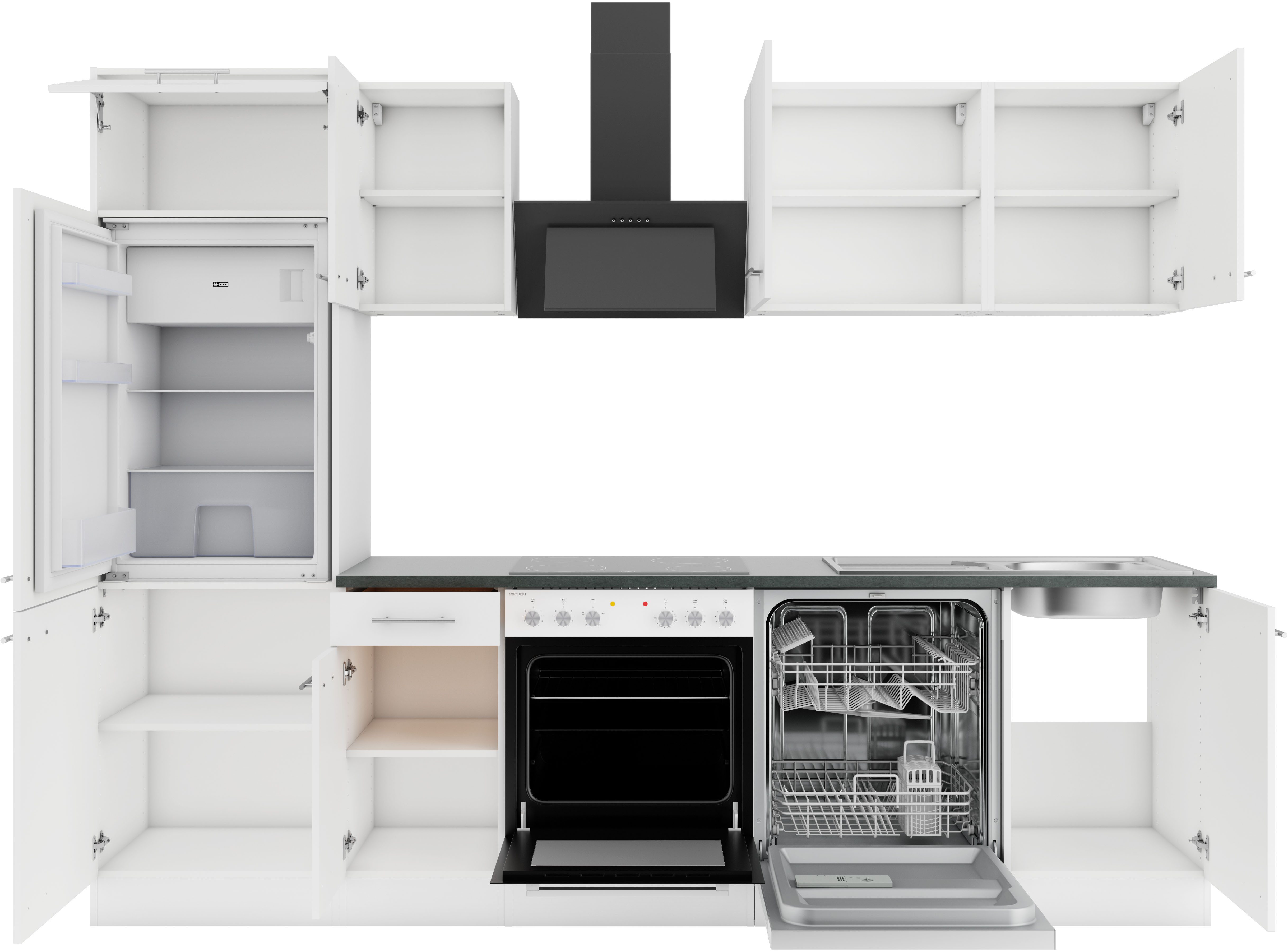 OPTIFIT Keuken Bella Breedte 270 cm, optioneel met elektrische apparaten