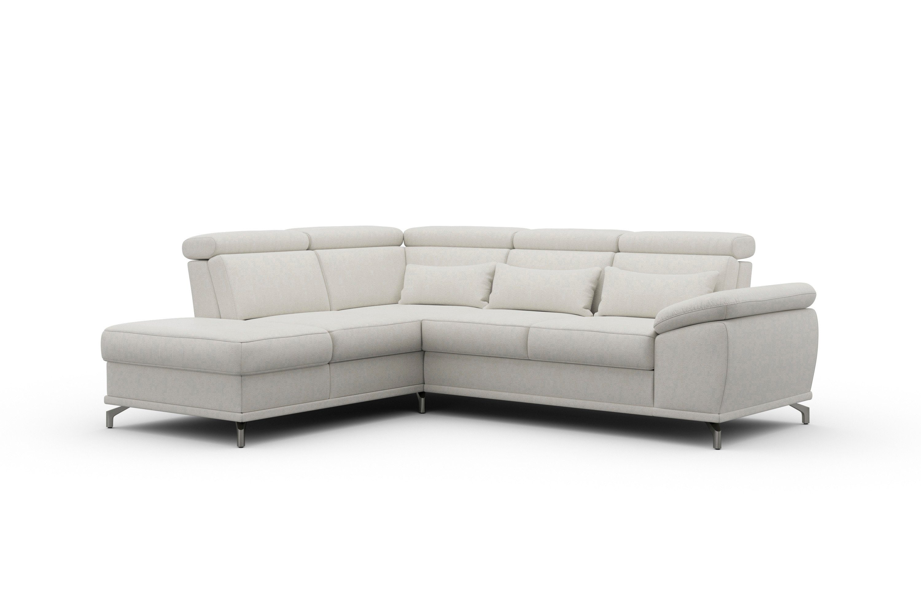 sit&more Hoekbank Cabrio L-vorm, met zitdiepteverstelling, arm- en hoofdsteunverstelling